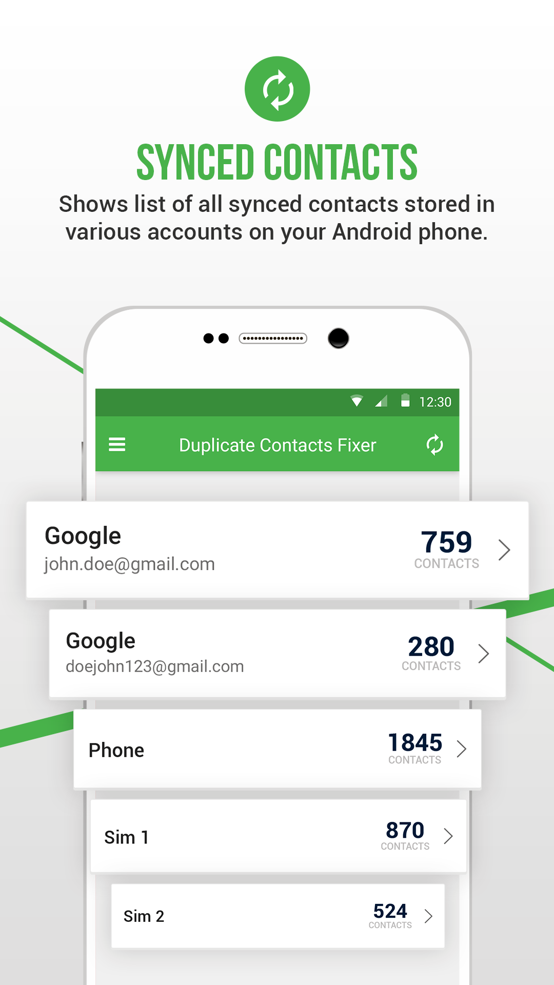 اسکرین شات 2 برنامه Duplicate Contacts Fixer