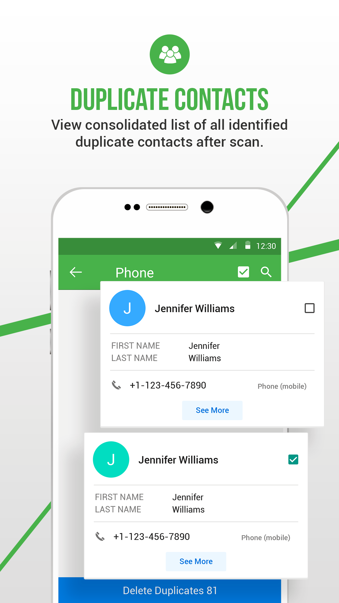 اسکرین شات 5 برنامه Duplicate Contacts Fixer
