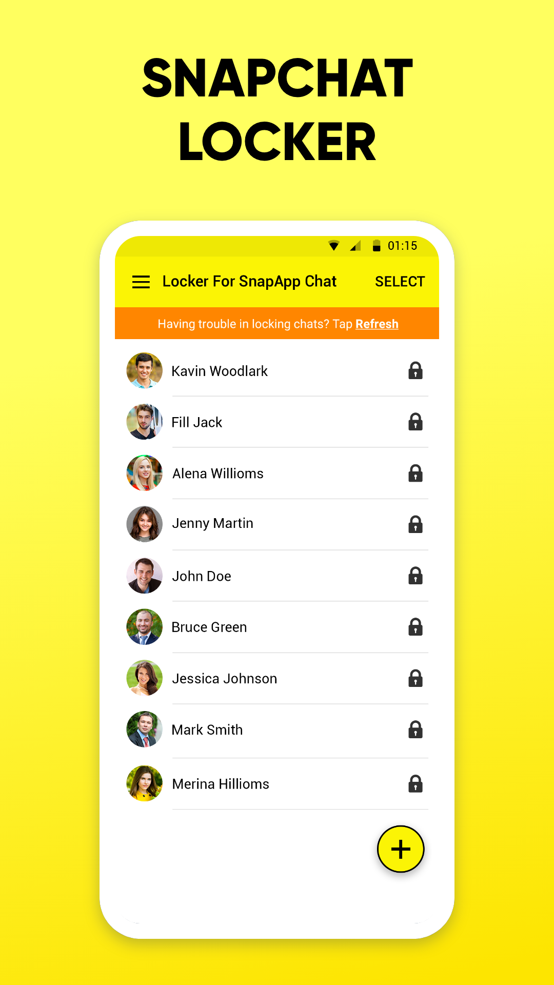 اسکرین شات 1 برنامه Locker For SnapApp Chat