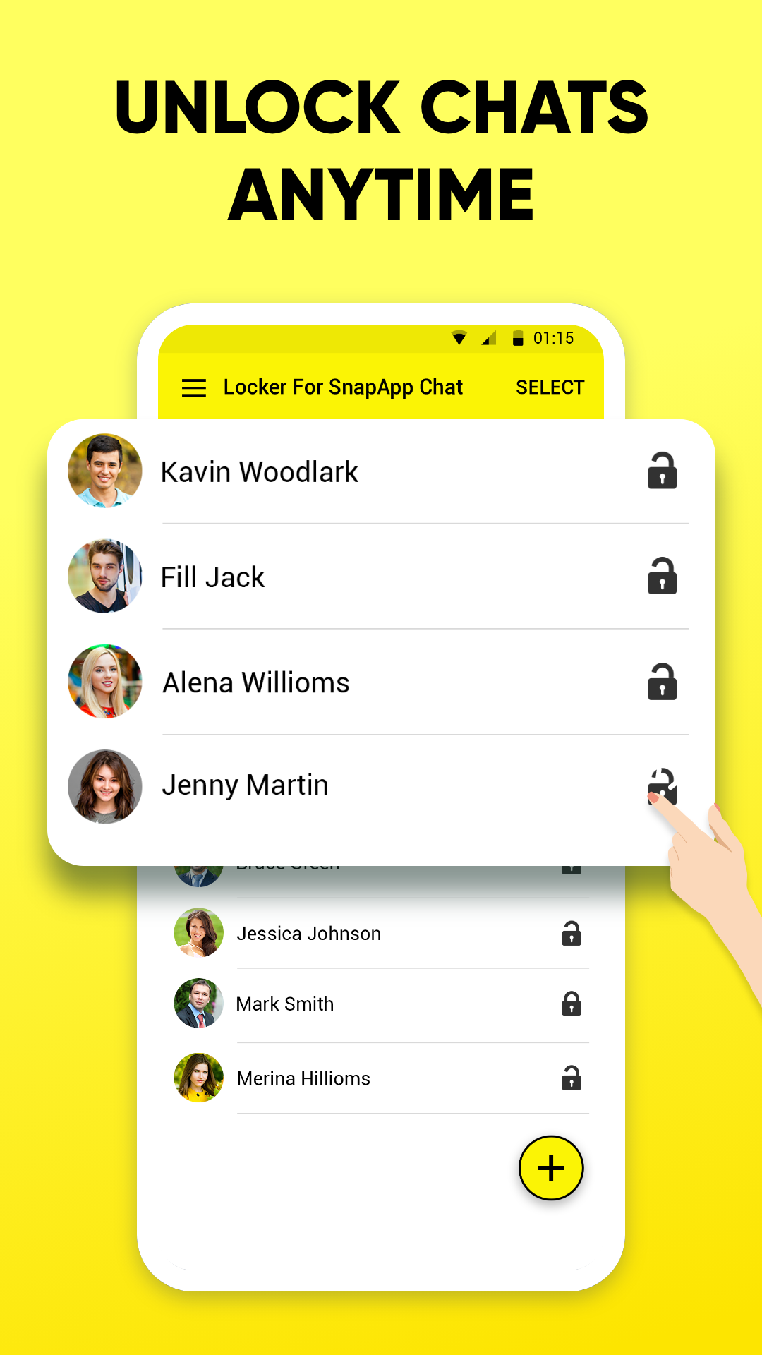 اسکرین شات 3 برنامه Locker For SnapApp Chat