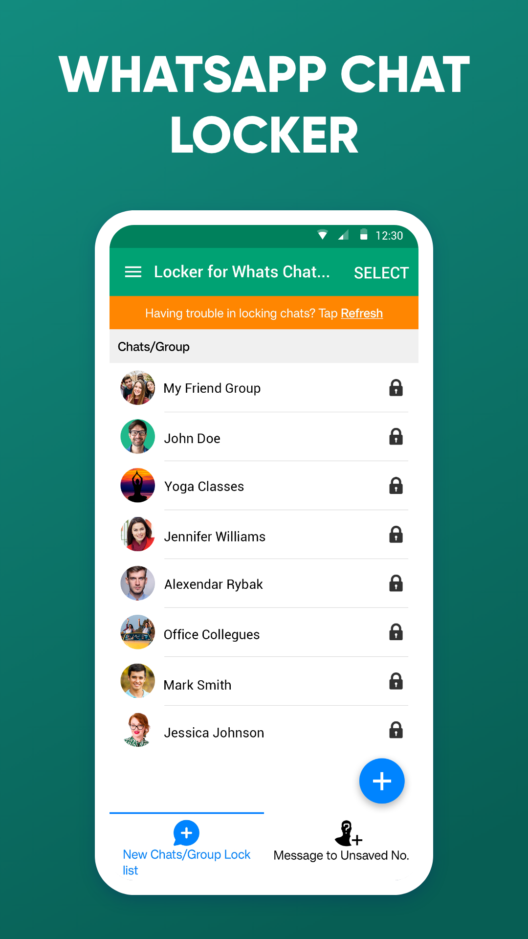 اسکرین شات 1 برنامه Locker for Whats Chat App