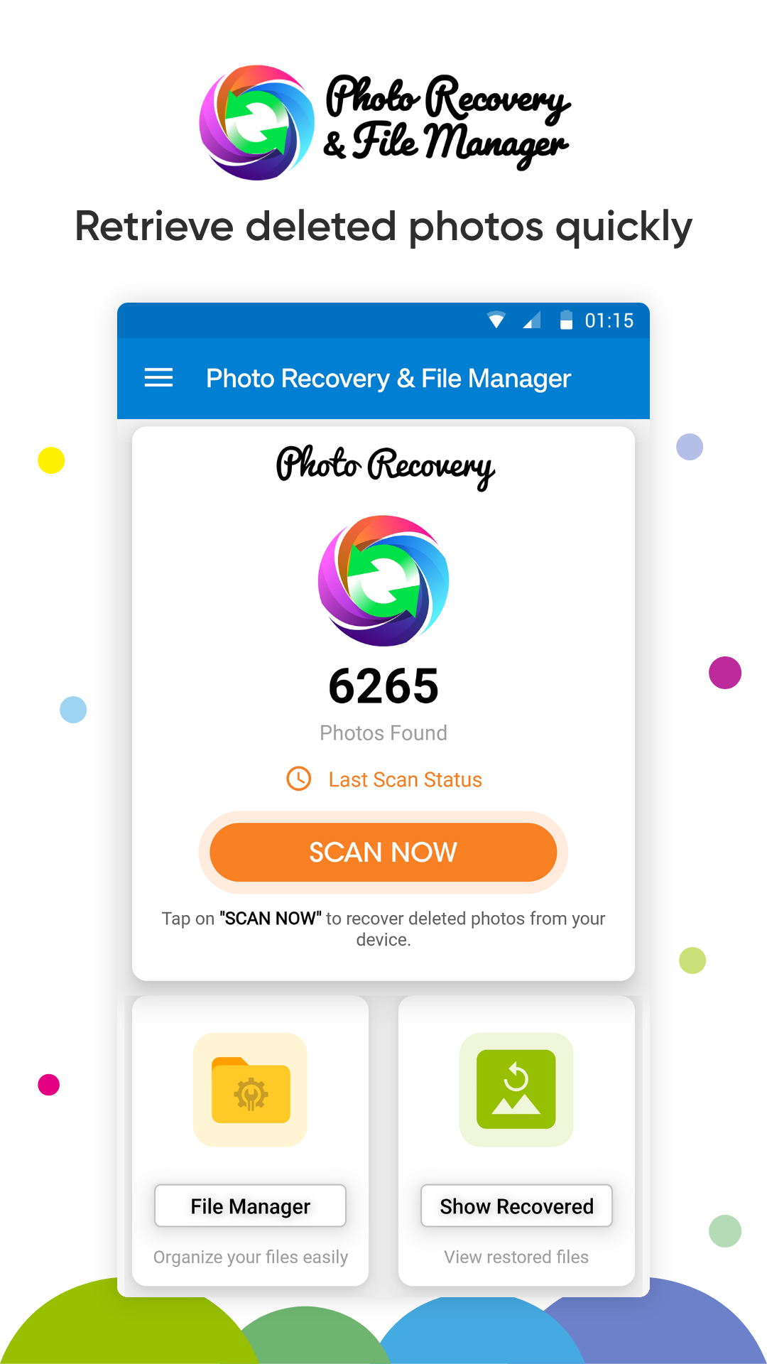 اسکرین شات 1 برنامه Photo Recovery & File Manager