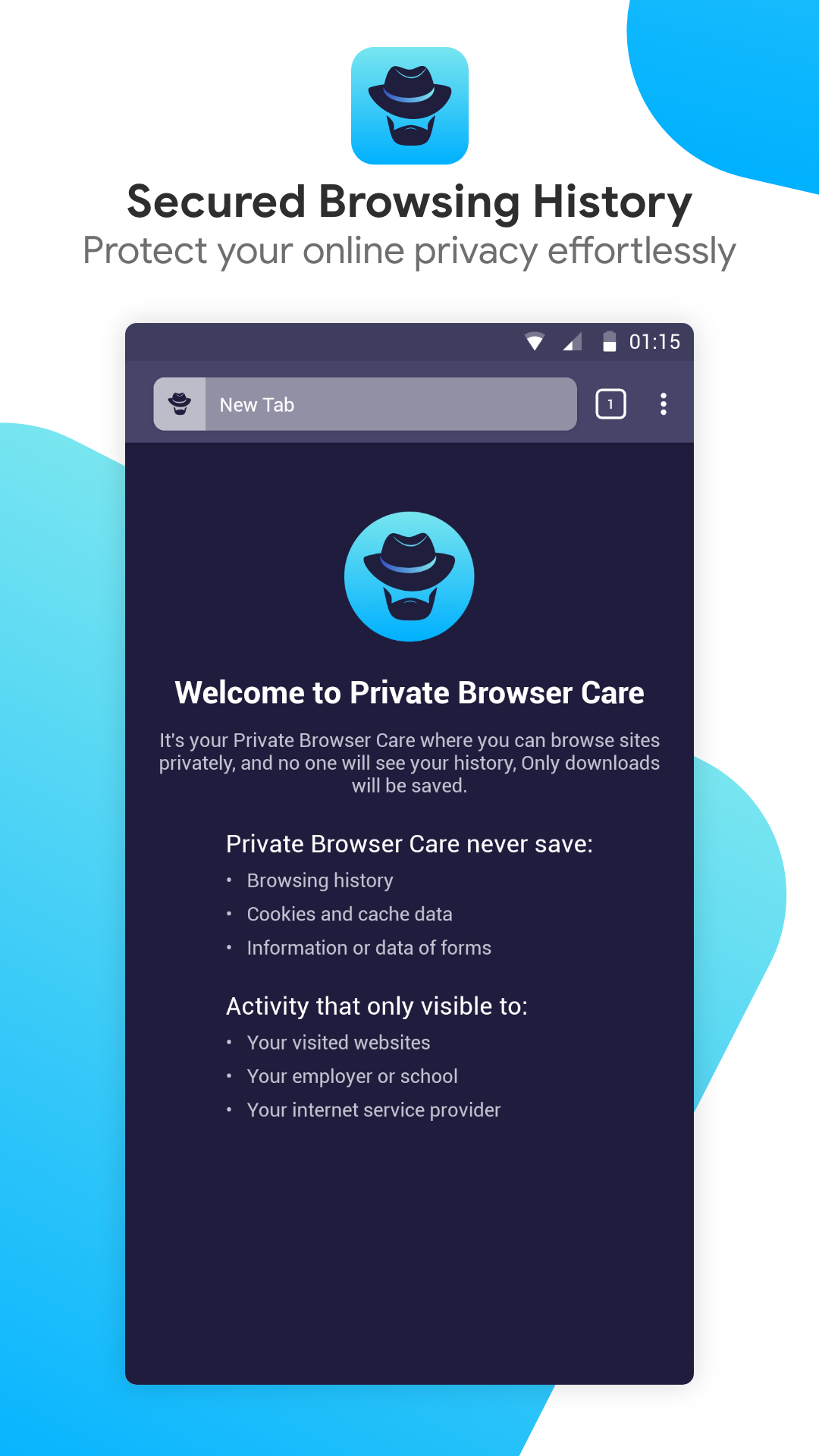 اسکرین شات 2 برنامه Private Browser Care
