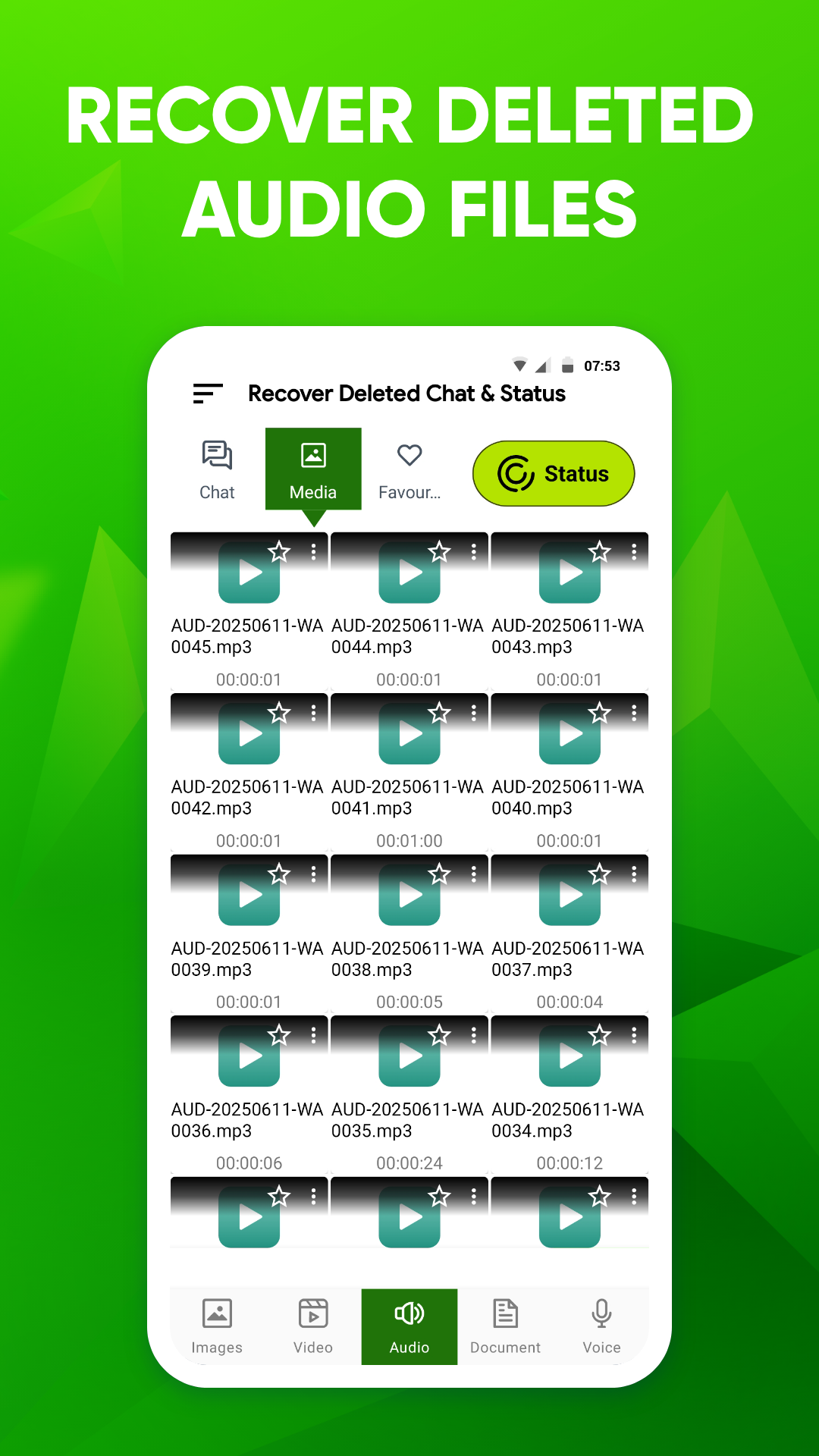 اسکرین شات 4 برنامه Recover Deleted Chat & Status