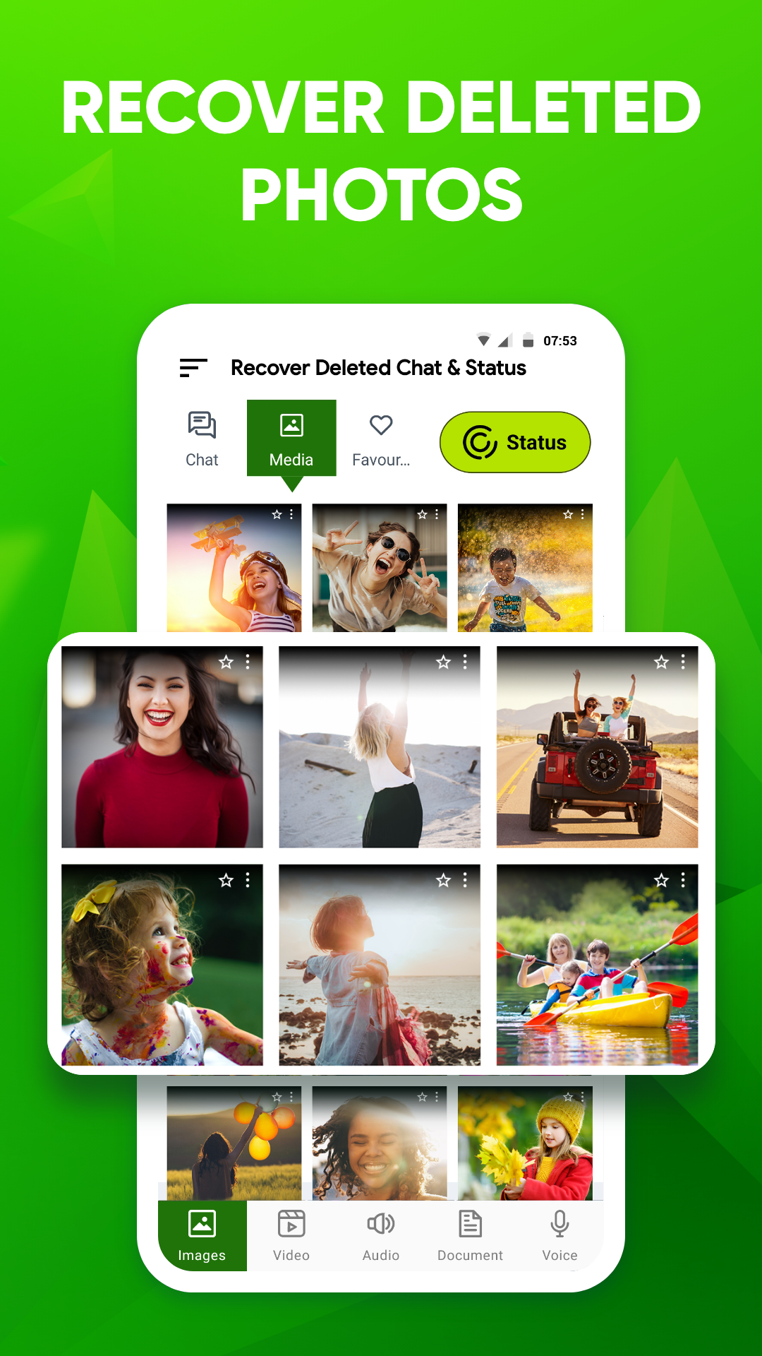 اسکرین شات 2 برنامه Recover Deleted Chat & Status