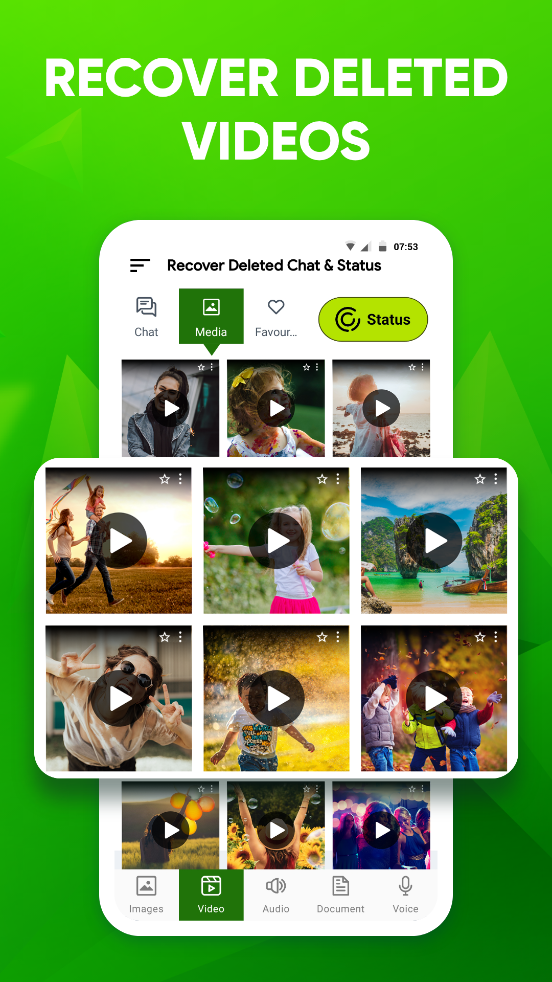 اسکرین شات 3 برنامه Recover Deleted Chat & Status
