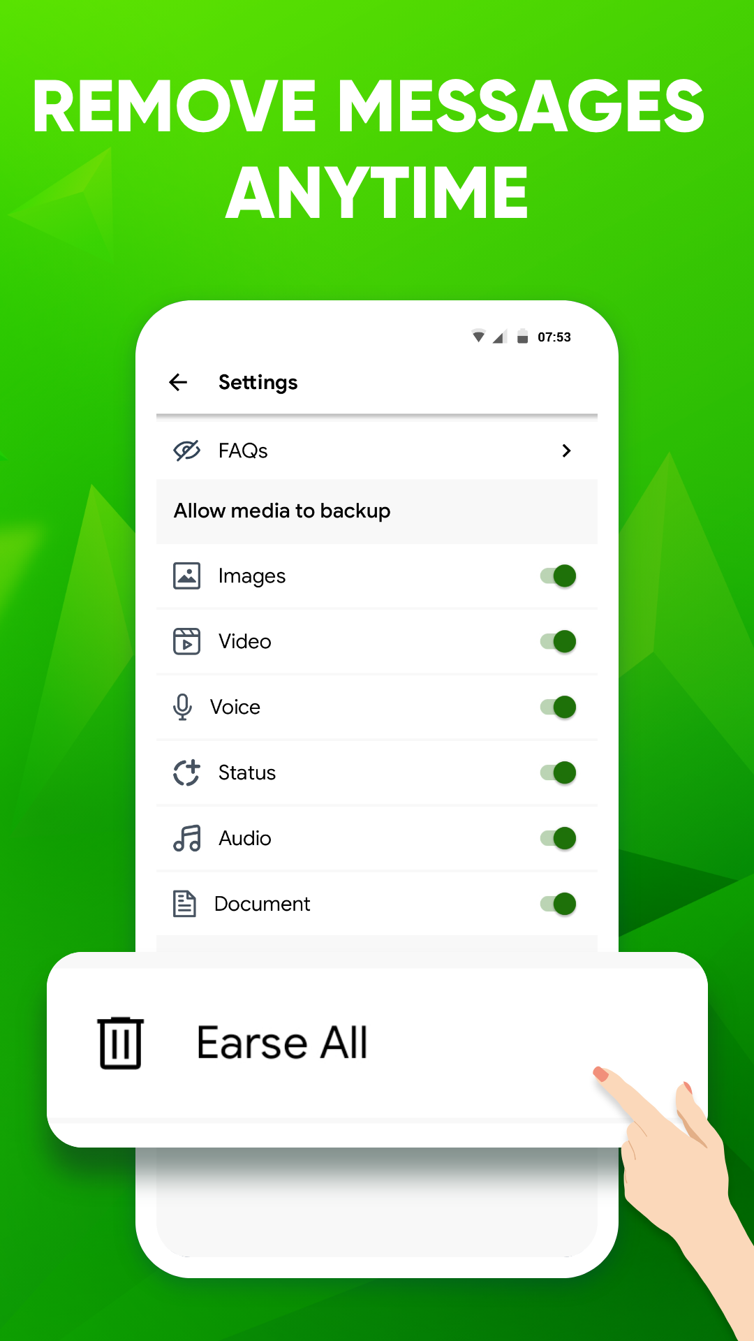 اسکرین شات 7 برنامه Recover Deleted Chat & Status
