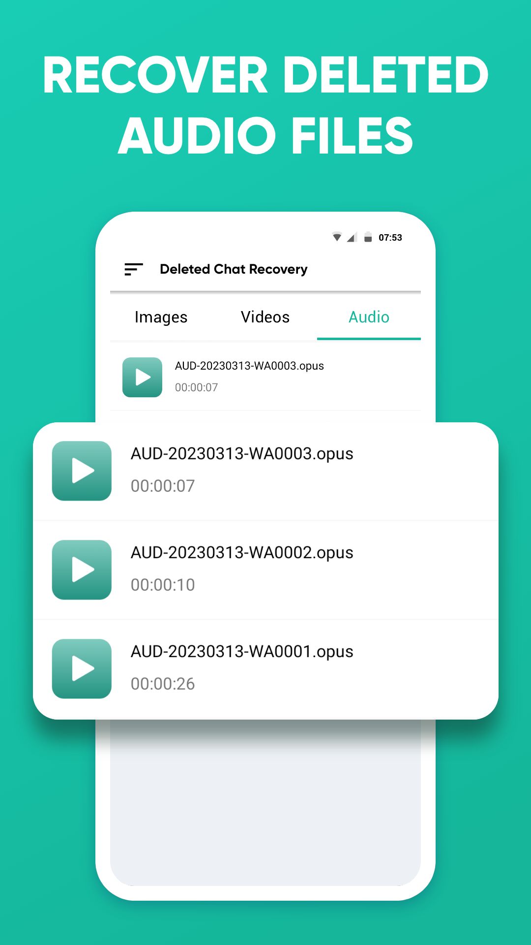 اسکرین شات 4 برنامه Deleted Chat Recovery
