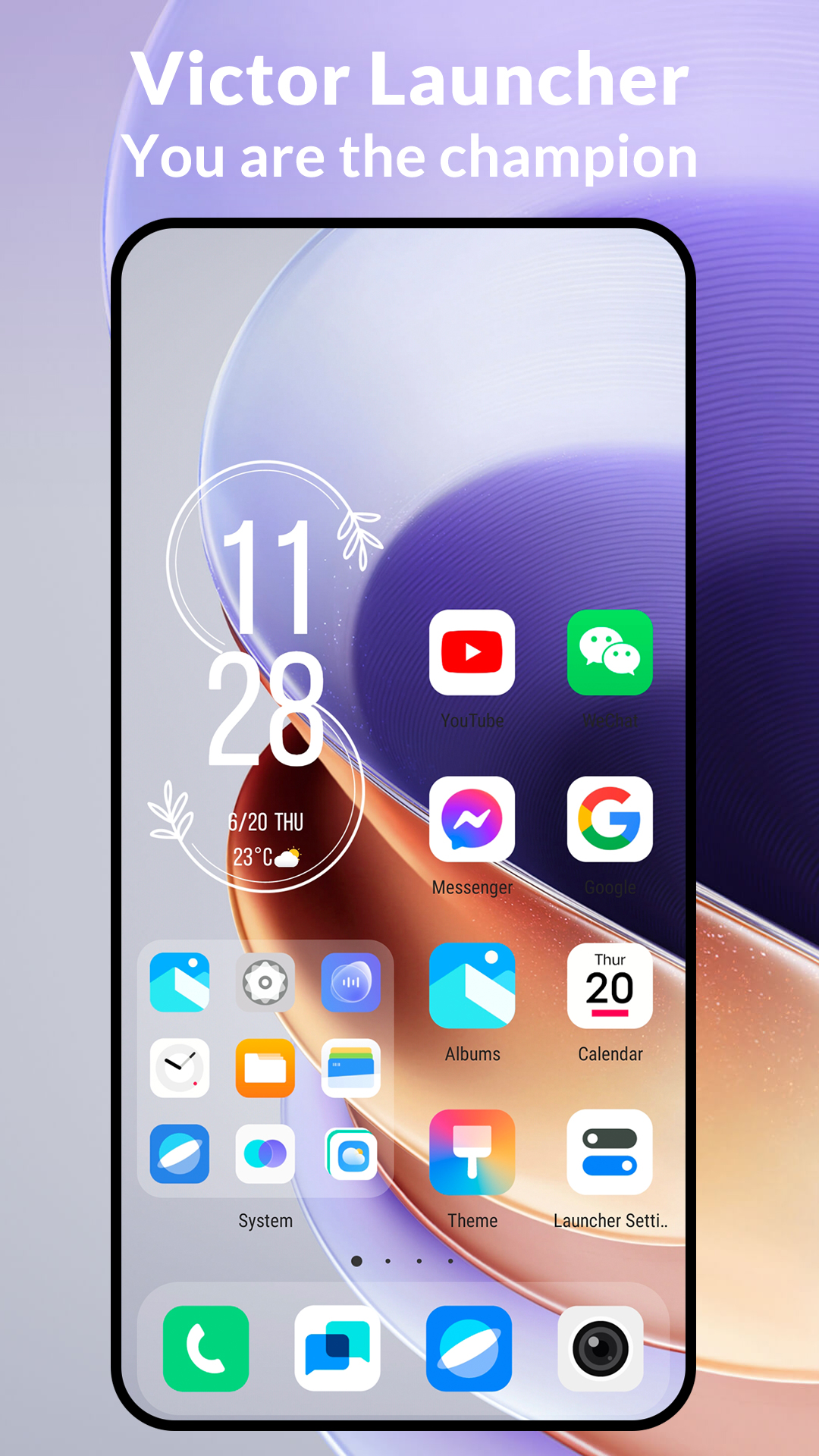 اسکرین شات 1 برنامه Victor Launcher
