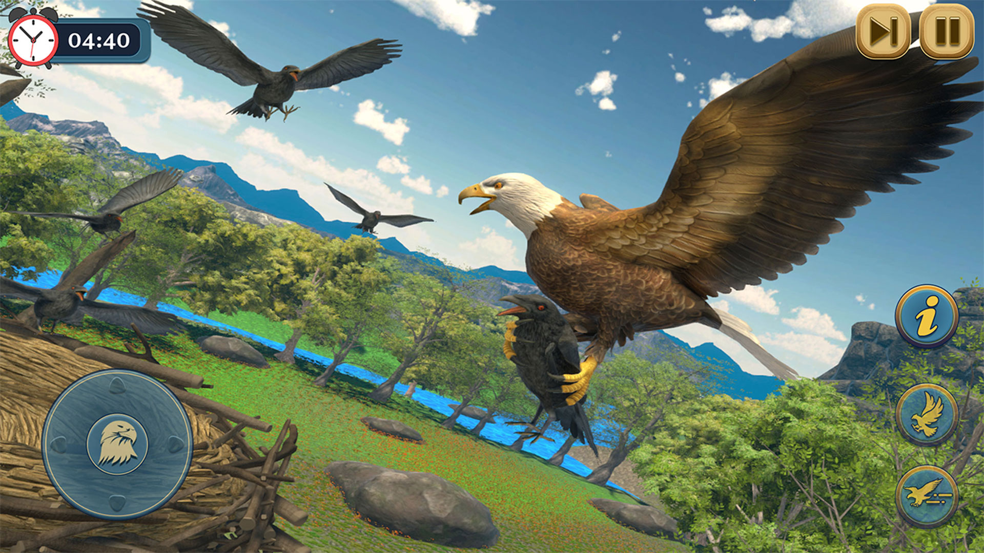 اسکرین شات 4 بازی Flying Bird Eagle Simulator 3D