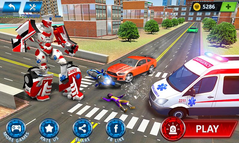 اسکرین شات 1 بازی Ambulance Robot City Rescue