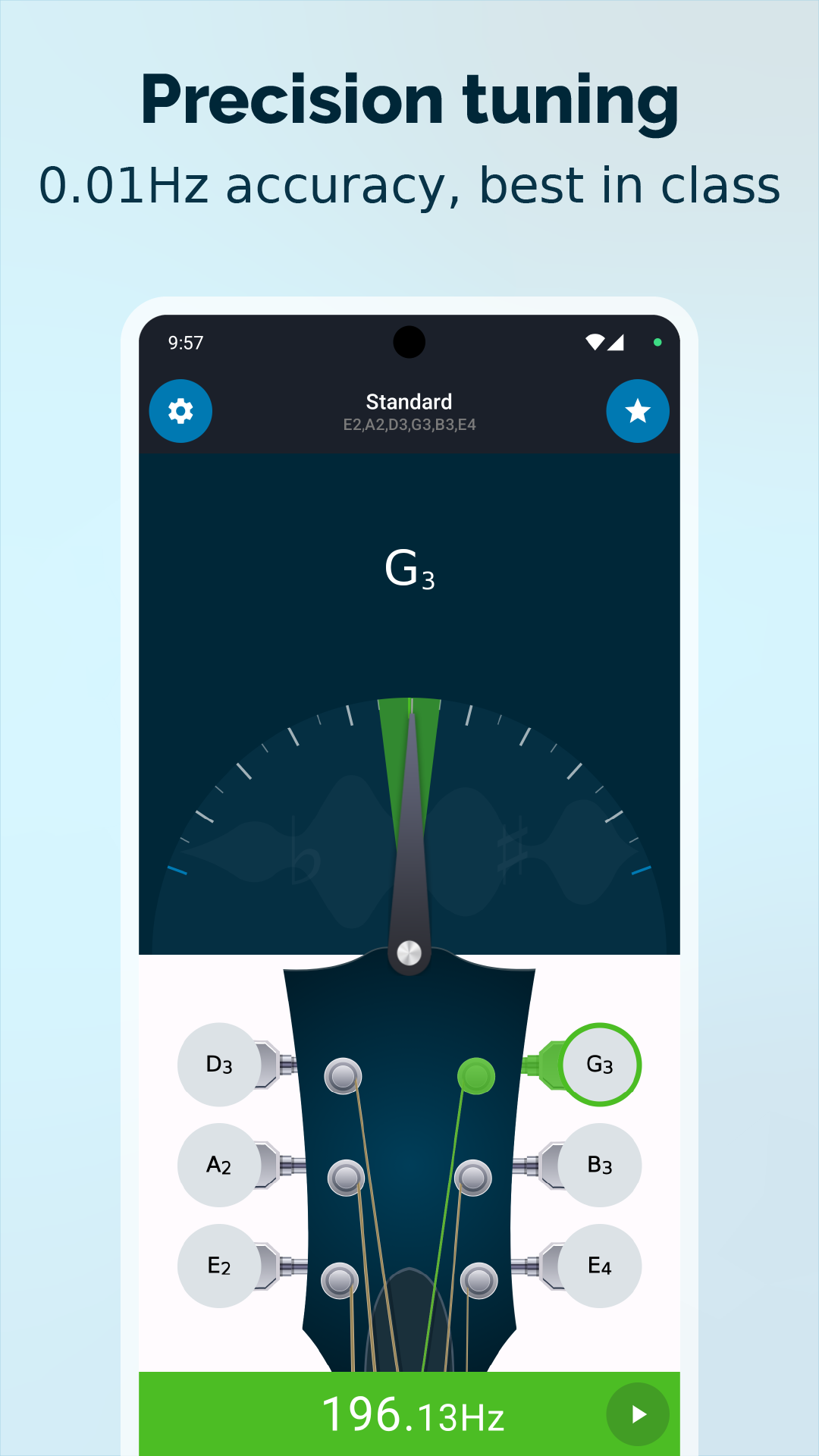 اسکرین شات 3 برنامه Guitar Tuner Guru - Guitar&Uke