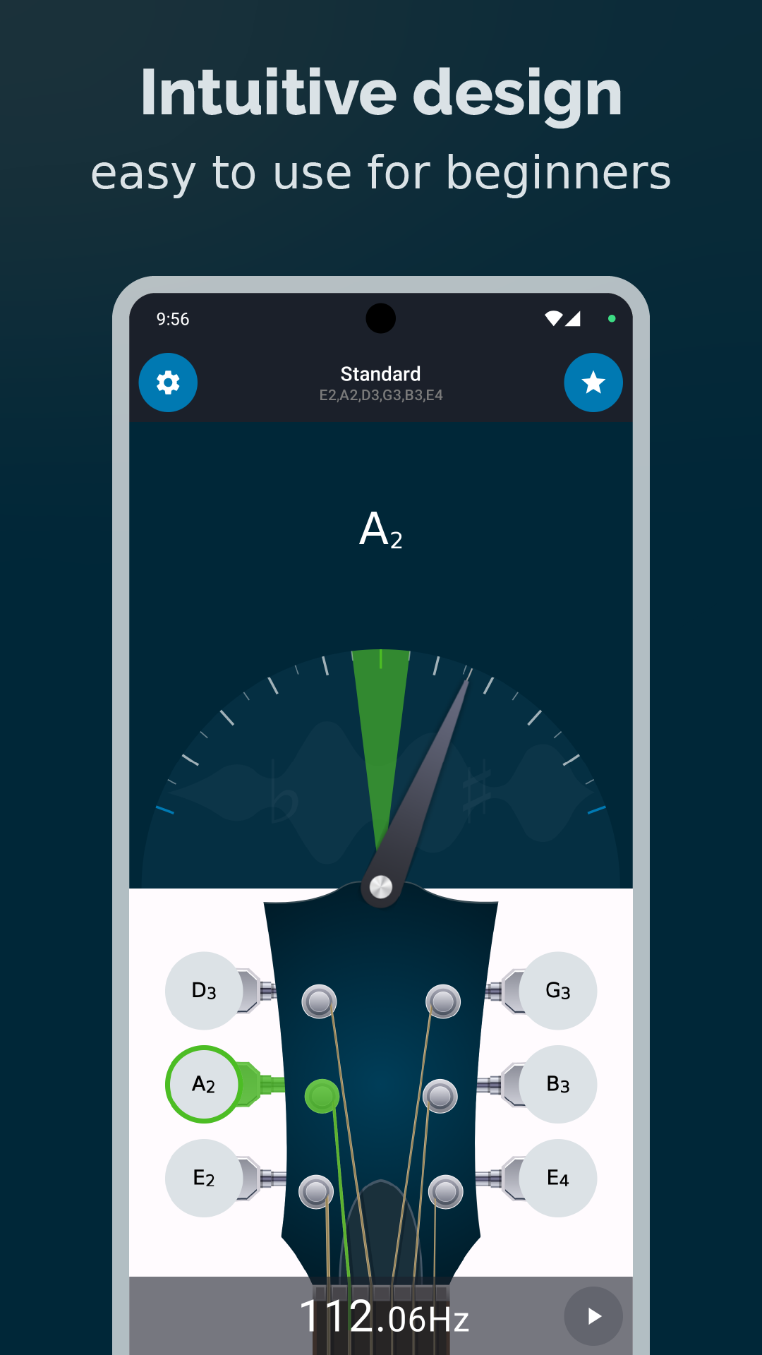 اسکرین شات 2 برنامه Guitar Tuner Guru - Guitar&Uke
