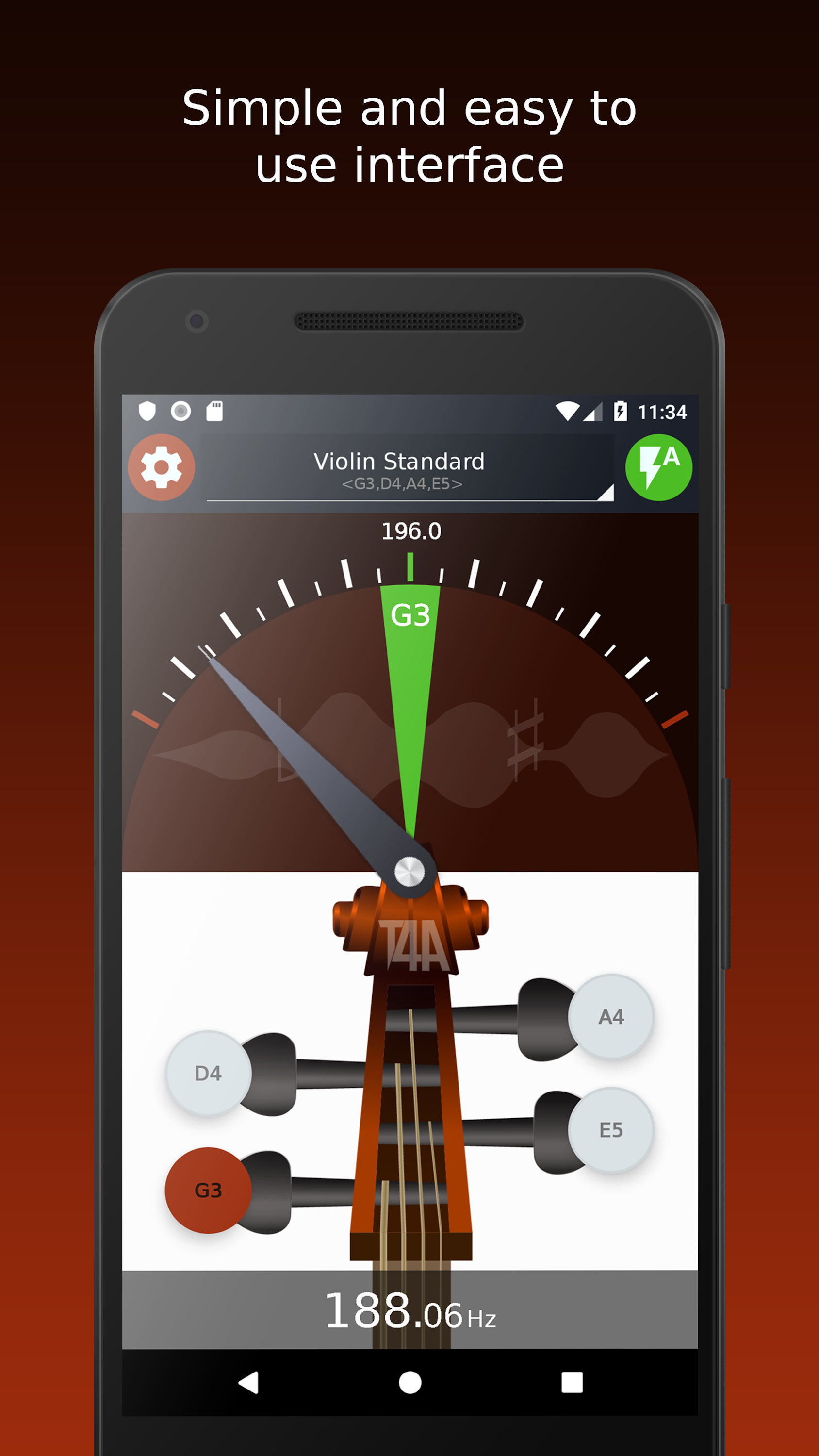 اسکرین شات 2 برنامه Ultimate Violin Tuner