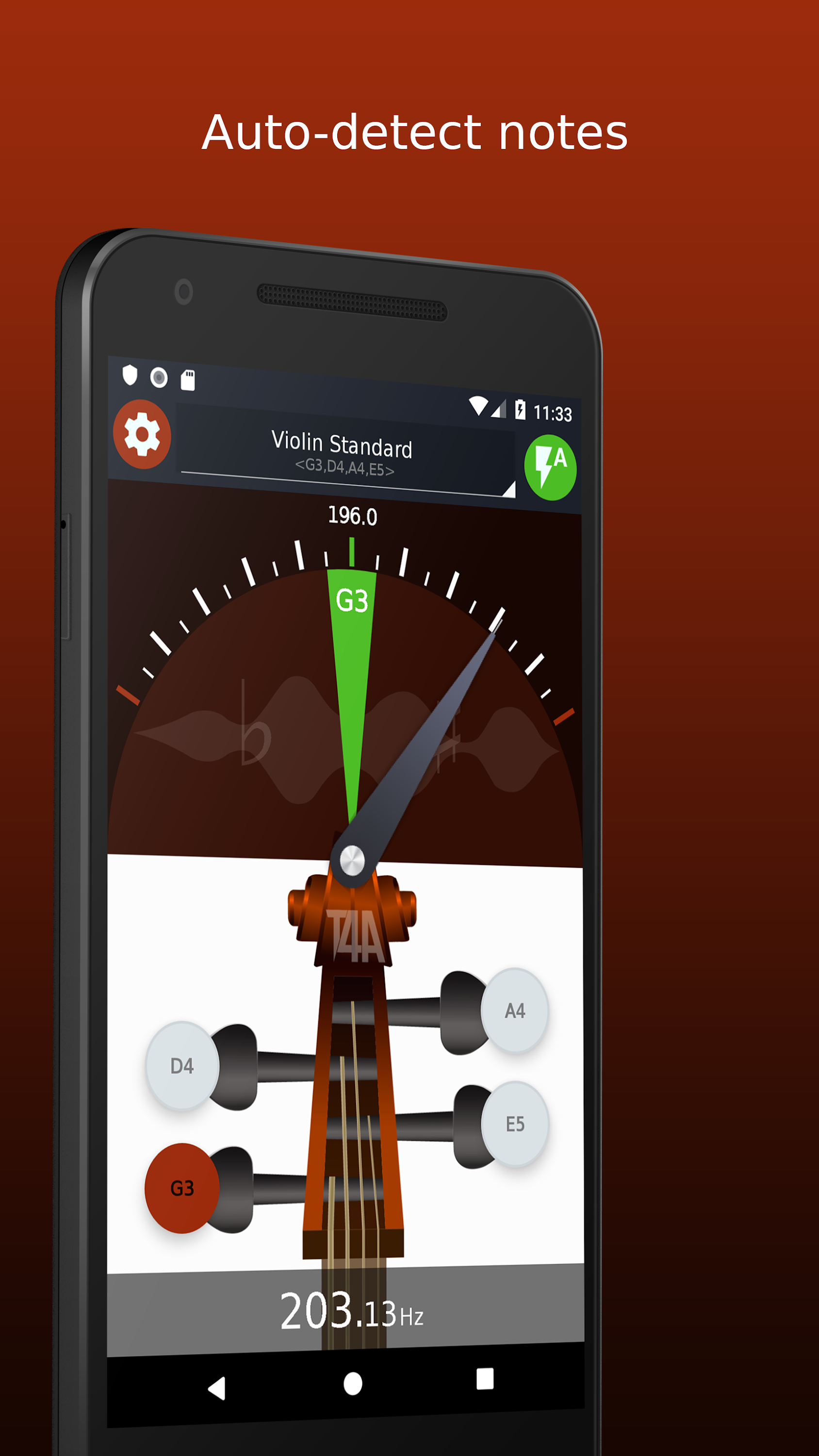 اسکرین شات 1 برنامه Ultimate Violin Tuner