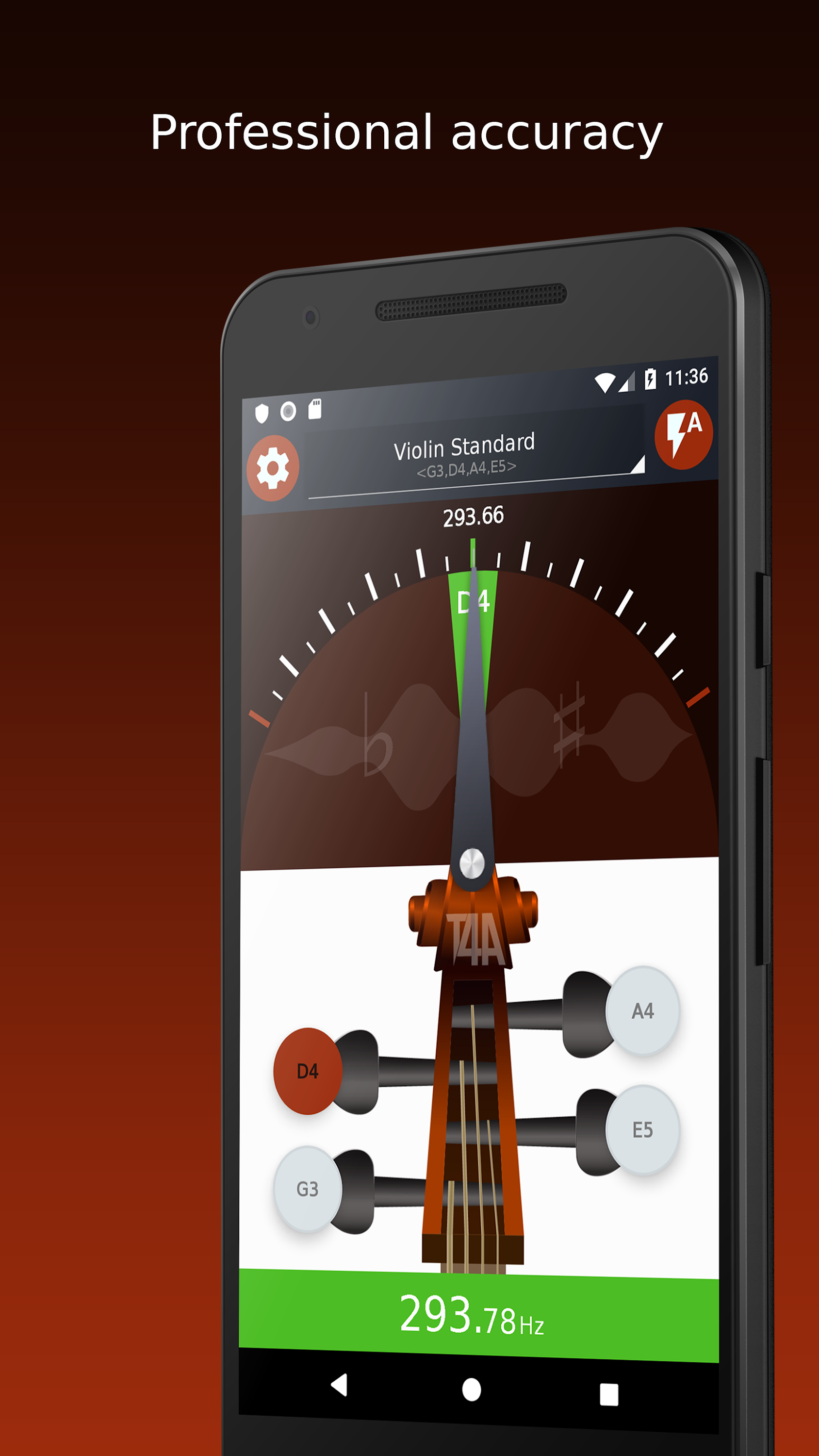 اسکرین شات 4 برنامه Ultimate Violin Tuner