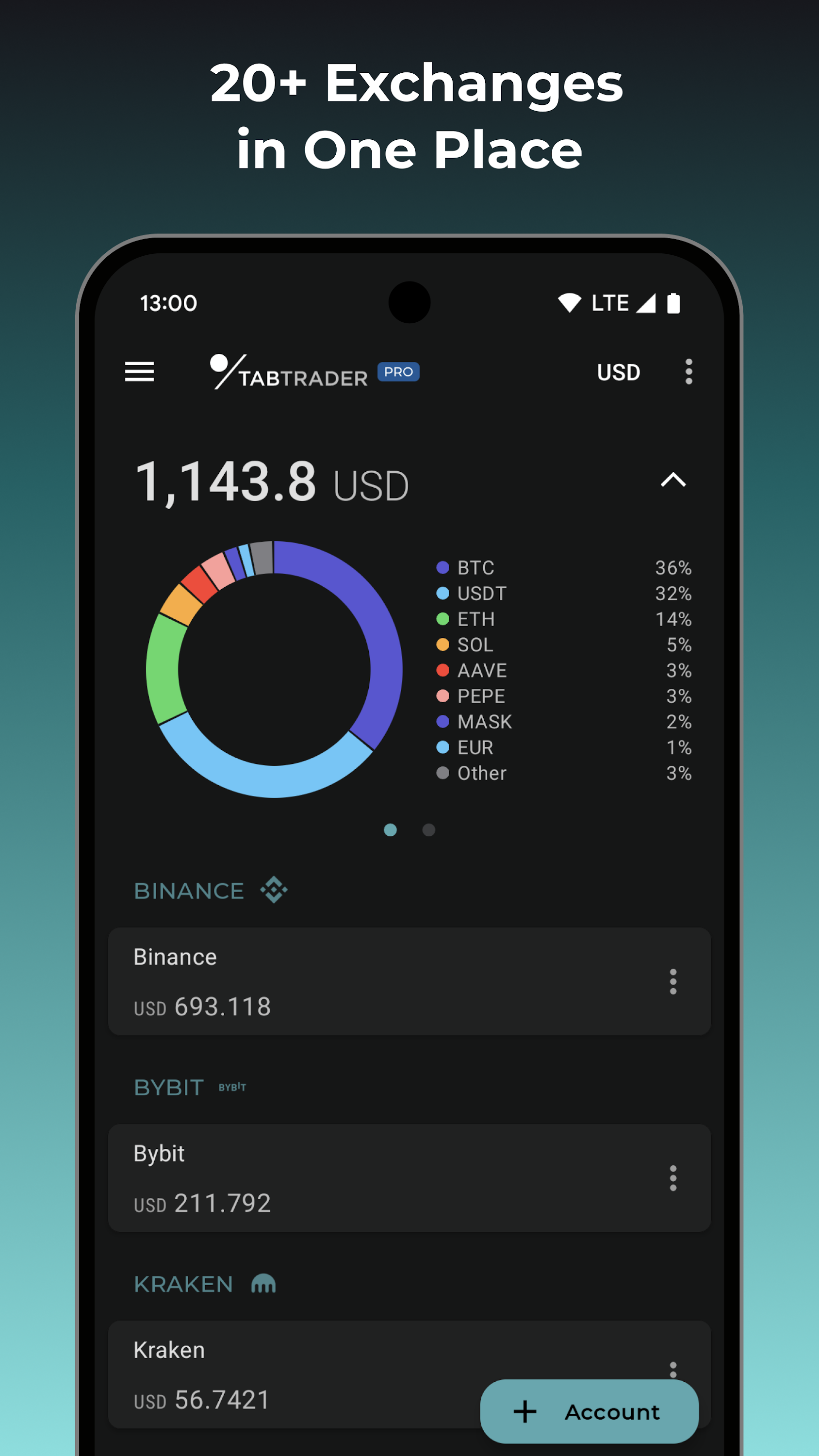 اسکرین شات 6 برنامه TabTrader: Crypto Terminal