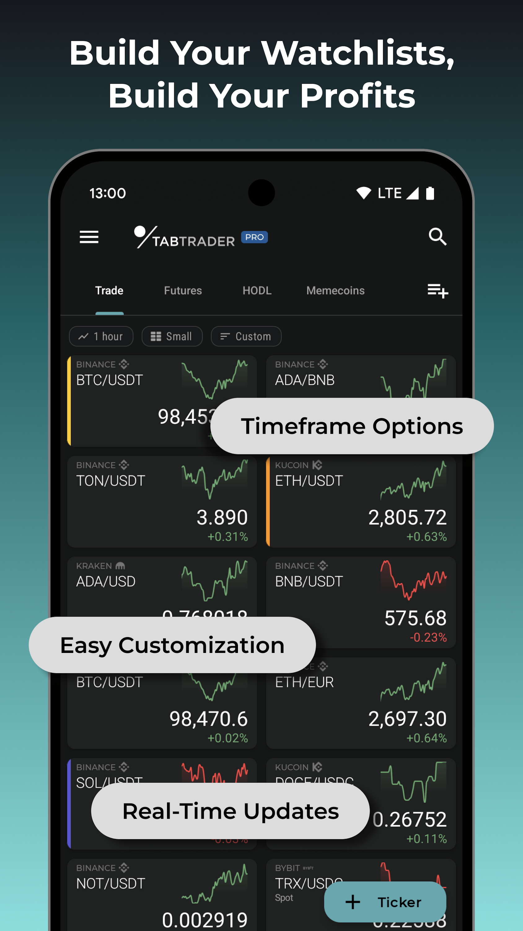 اسکرین شات 3 برنامه TabTrader: Crypto Terminal