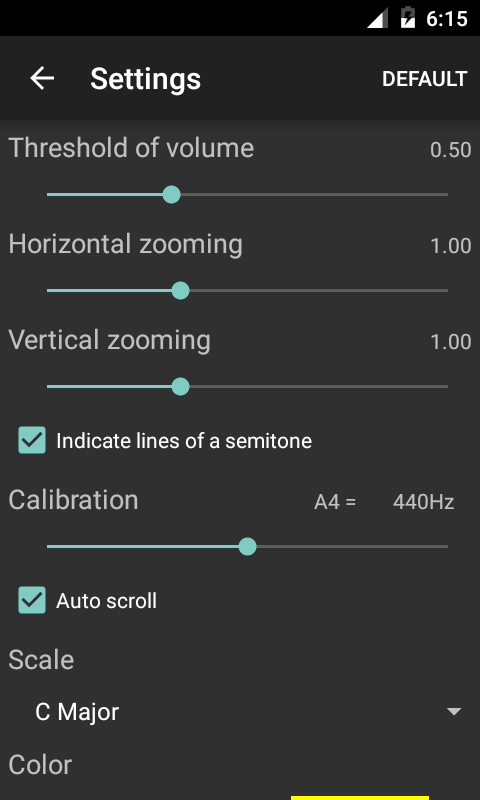 اسکرین شات 2 برنامه Vocal Pitch Monitor