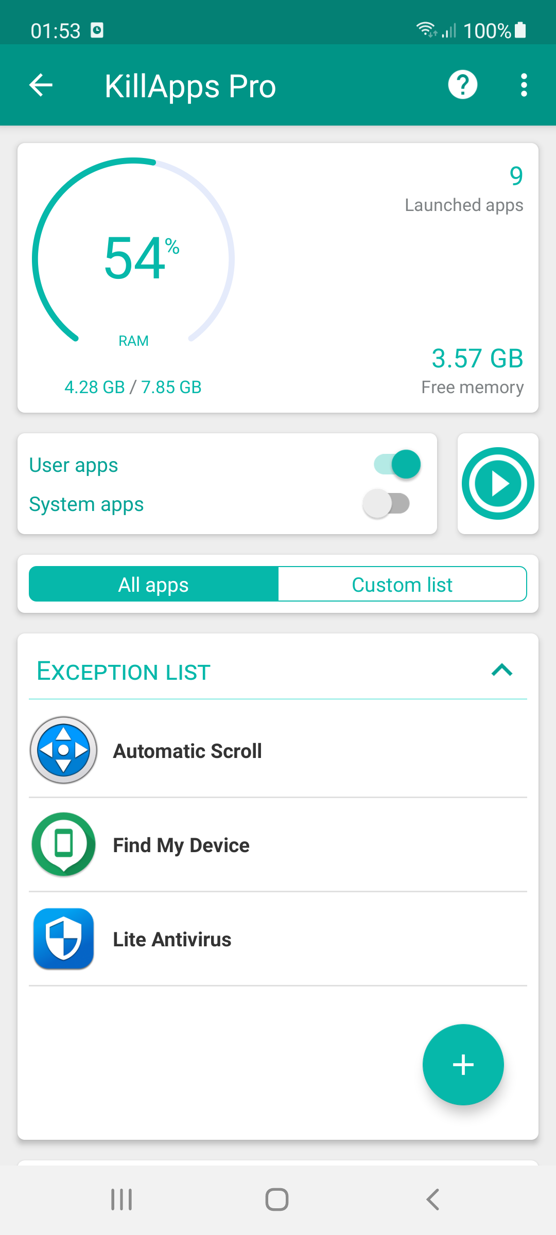 اسکرین شات 1 برنامه Killapps - Close Apps Running
