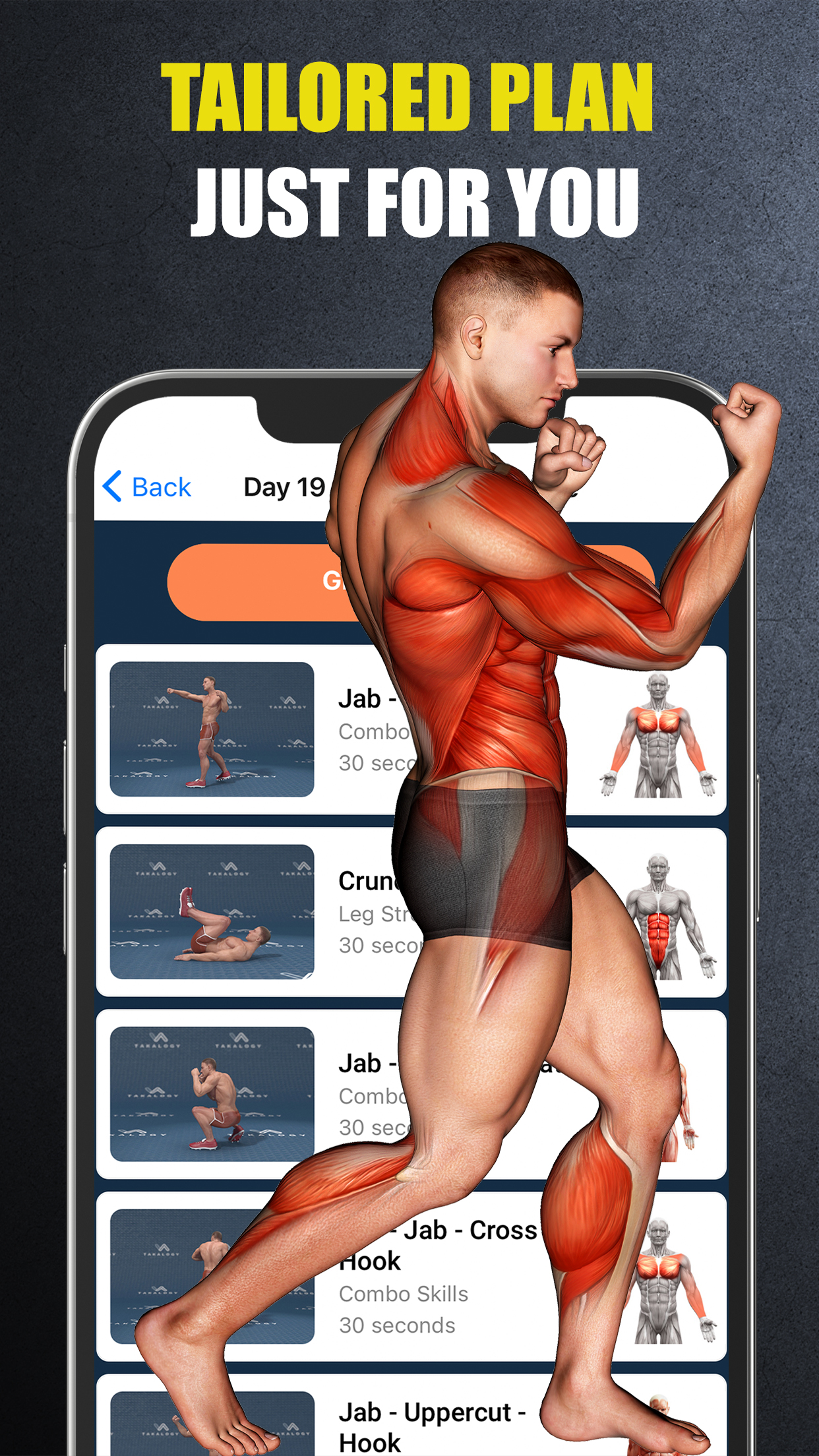 اسکرین شات 3 برنامه Kickboxing - Fitness Workout