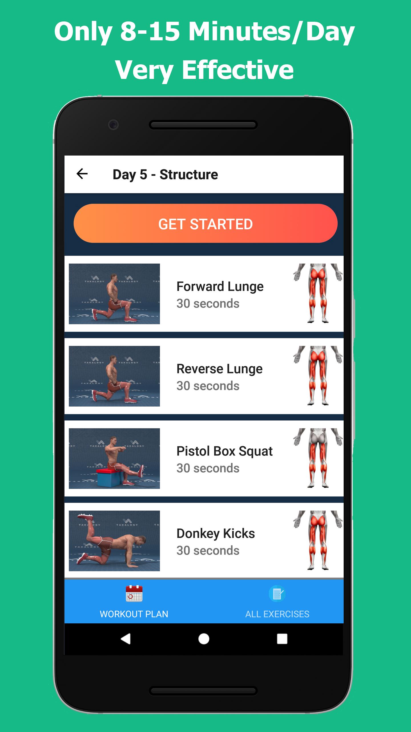 اسکرین شات 4 برنامه Strong Legs in 30 Days