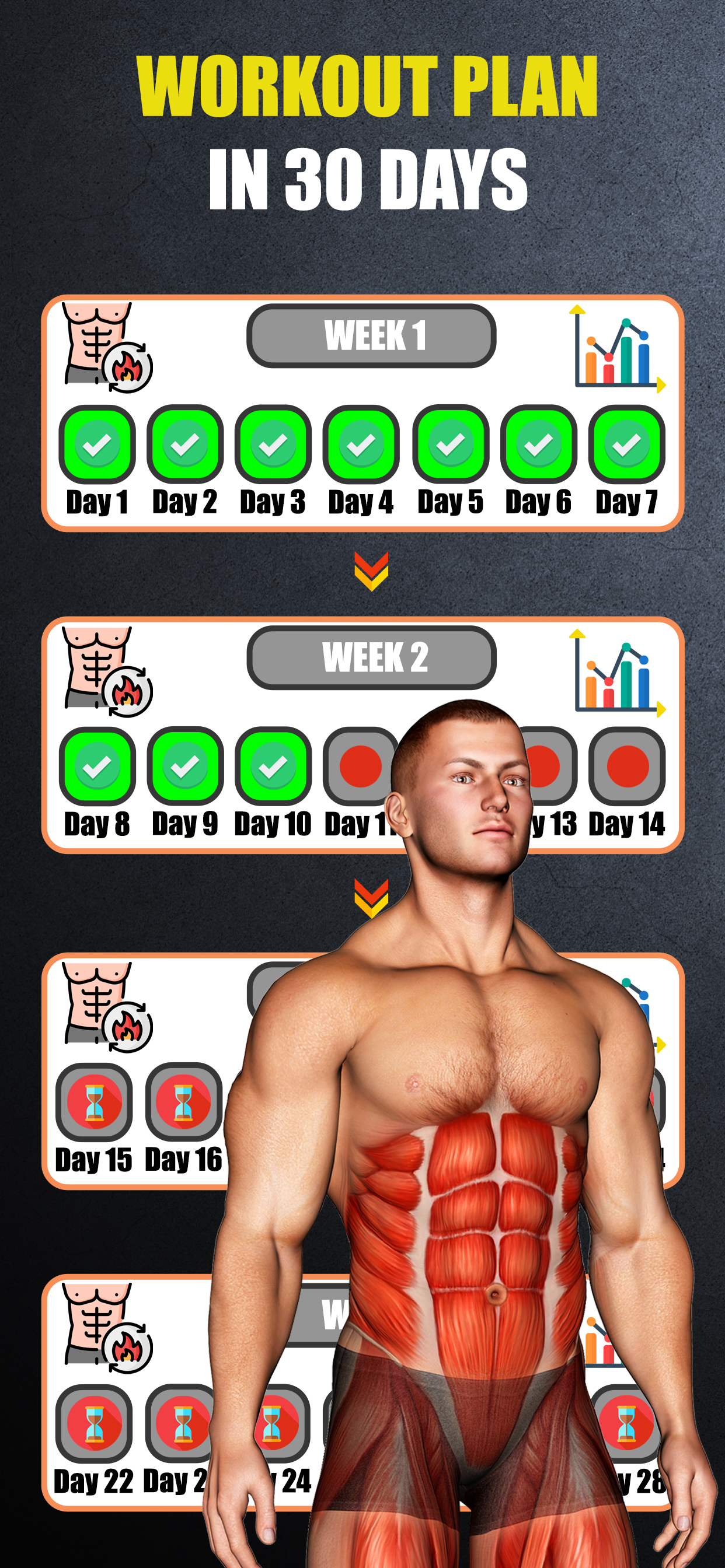 اسکرین شات 2 برنامه Six Pack in 30 Days
