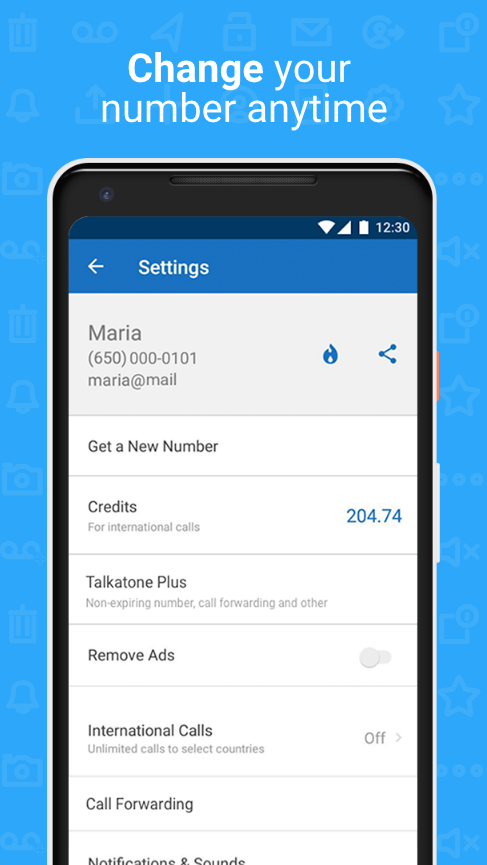 اسکرین شات 4 برنامه Talkatone: Texting & Calling