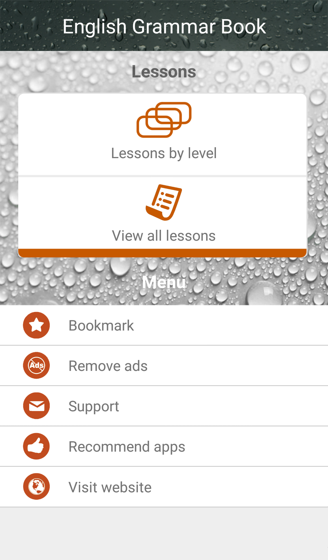 اسکرین شات 1 برنامه English Grammar Book