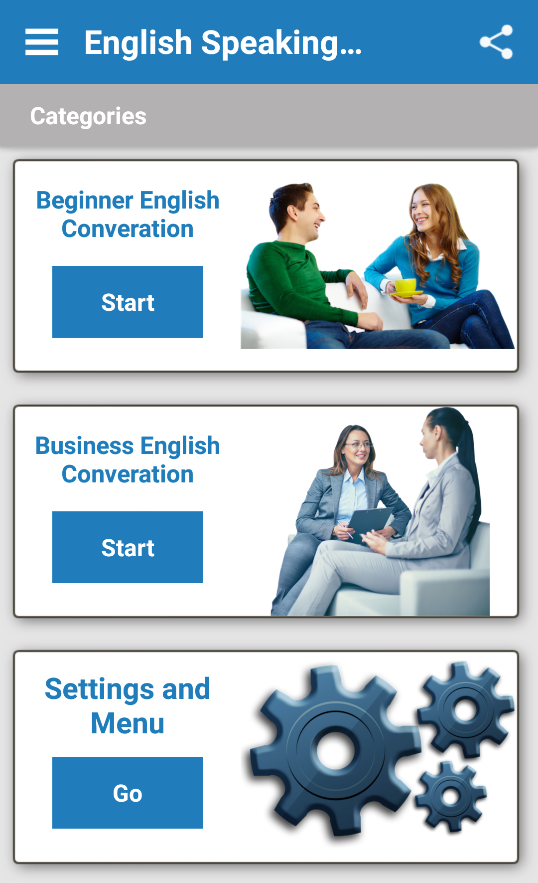 اسکرین شات 2 برنامه English Speaking Practice