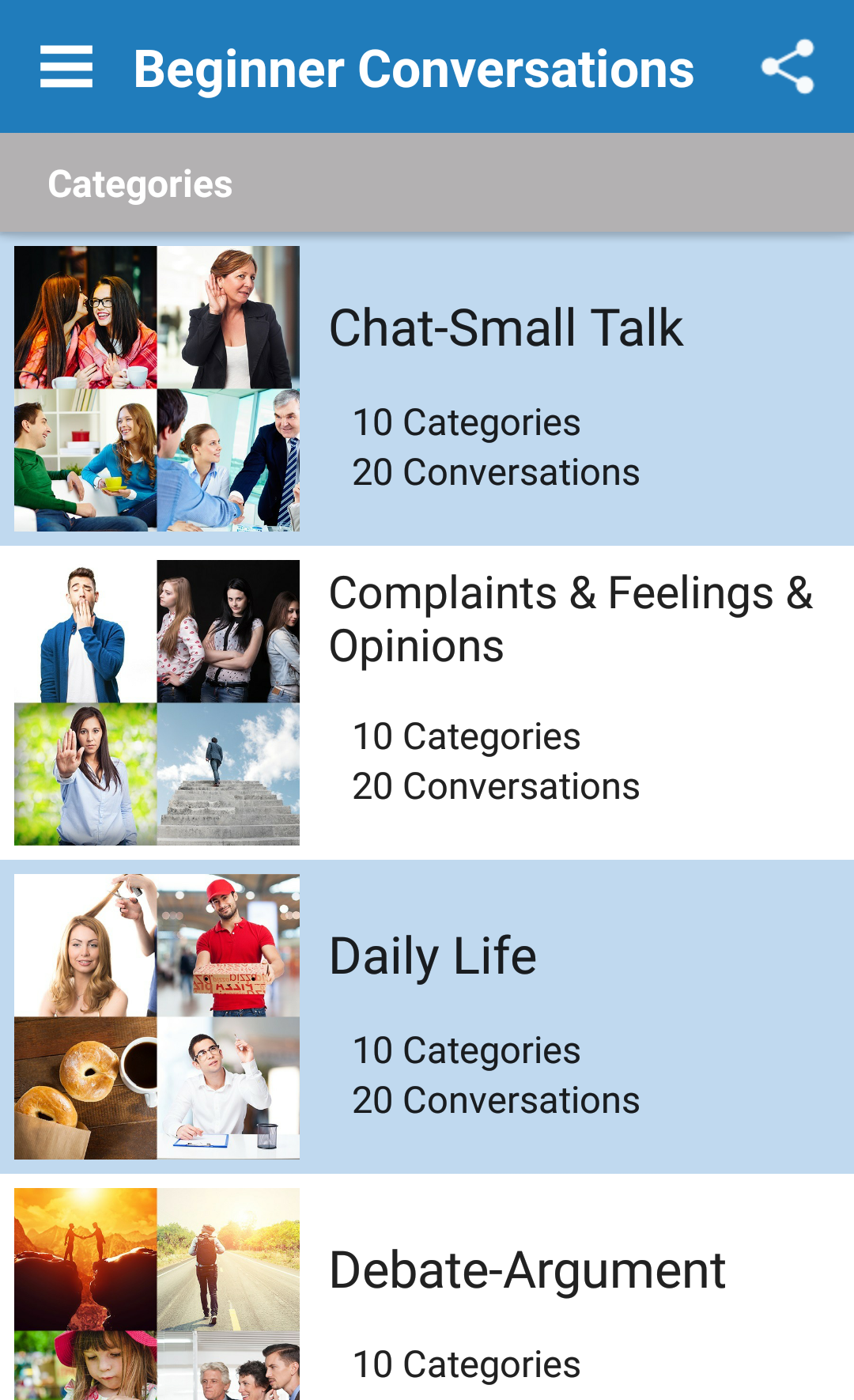 اسکرین شات 3 برنامه English Speaking Practice