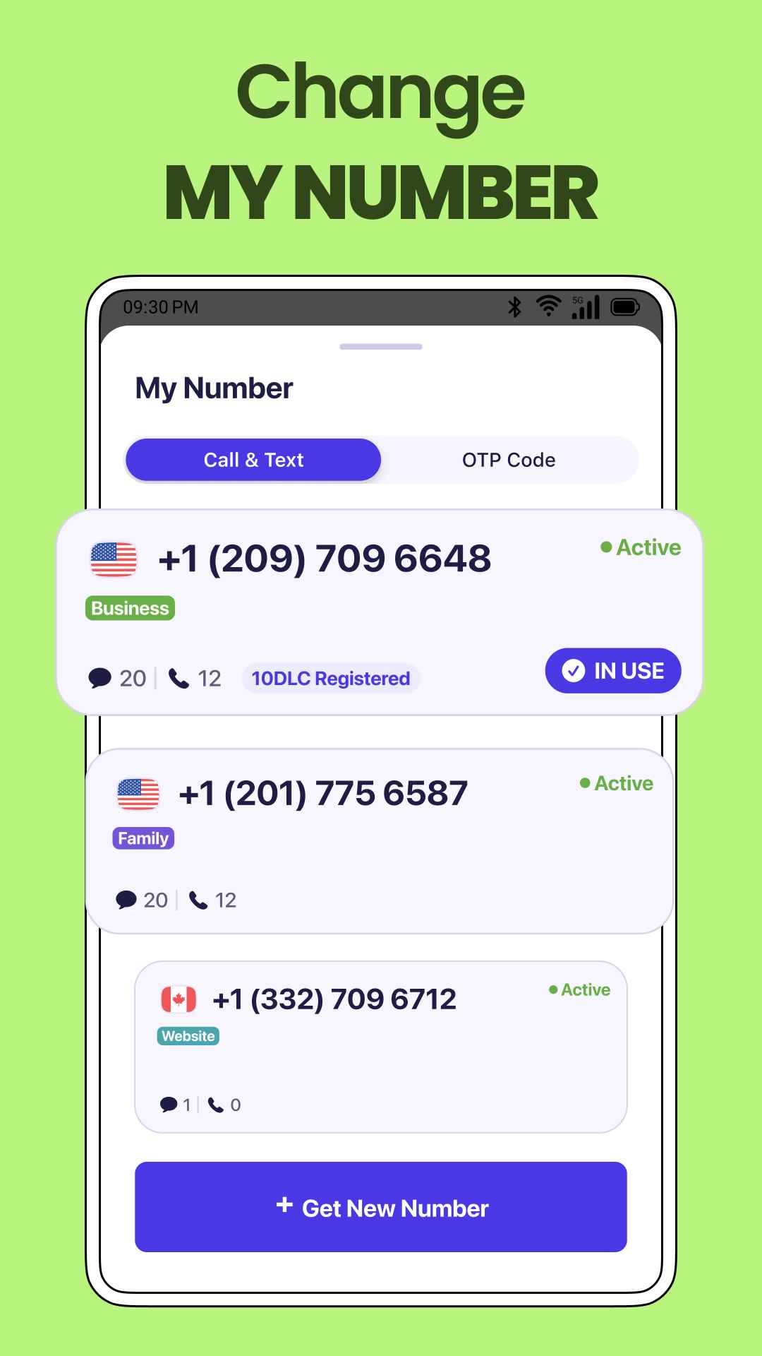 اسکرین شات 6 برنامه TextNum - Text Phone Number