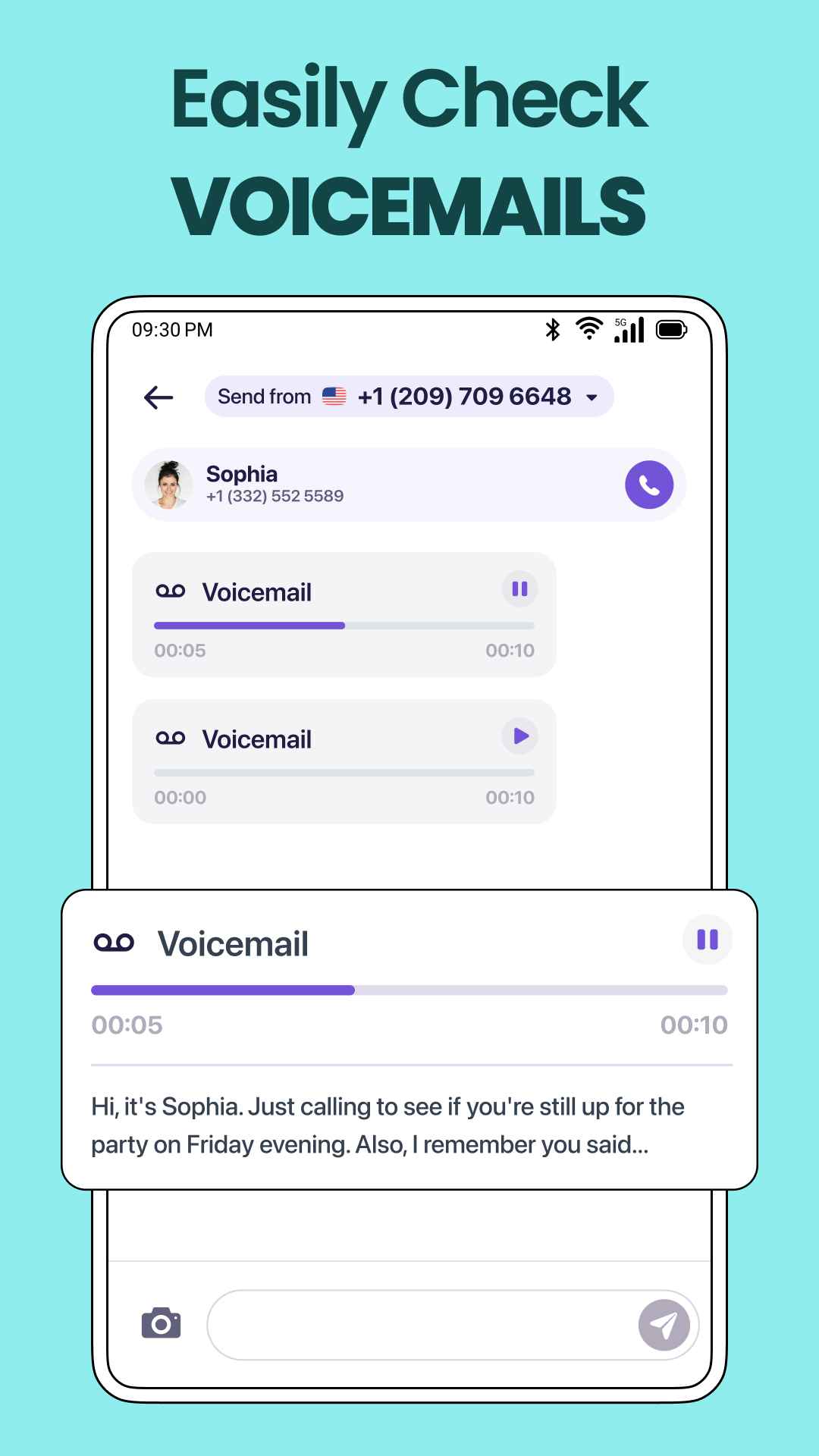 اسکرین شات 8 برنامه TextNum - Text Phone Number