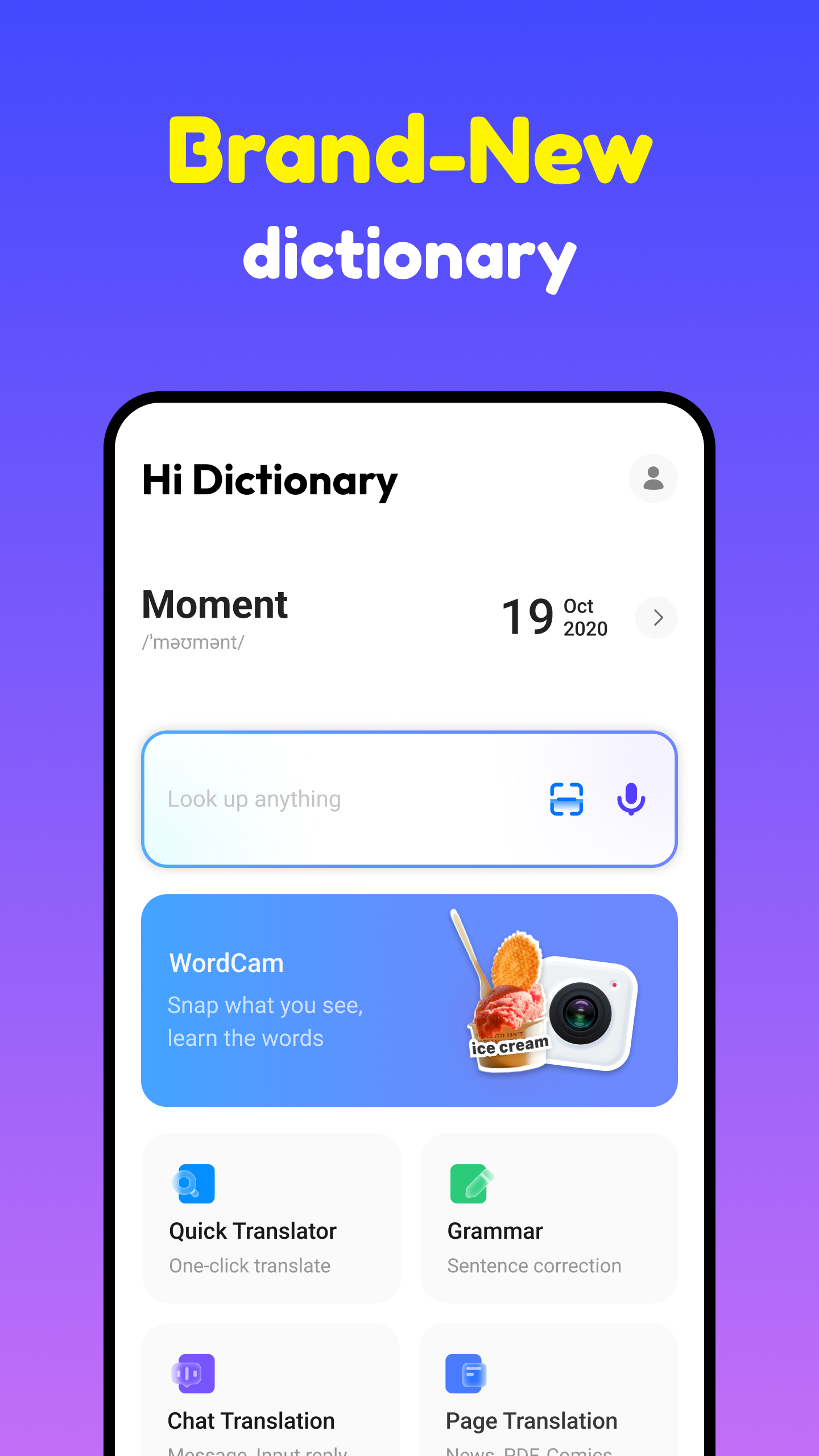 اسکرین شات 1 برنامه Hi Dictionary - Learn Language