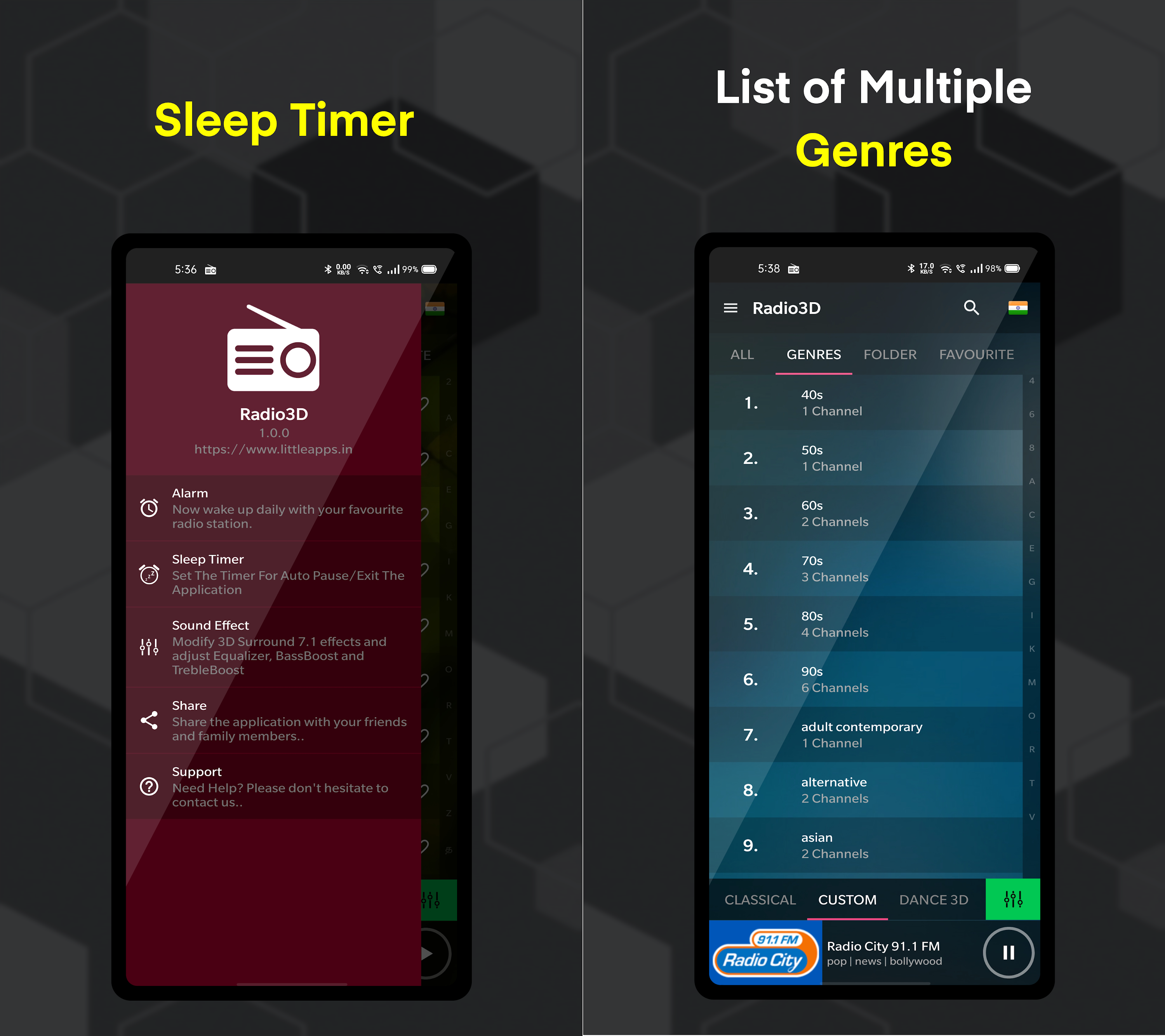 اسکرین شات 8 برنامه 3D 7.1 RadioPlayer + Recording