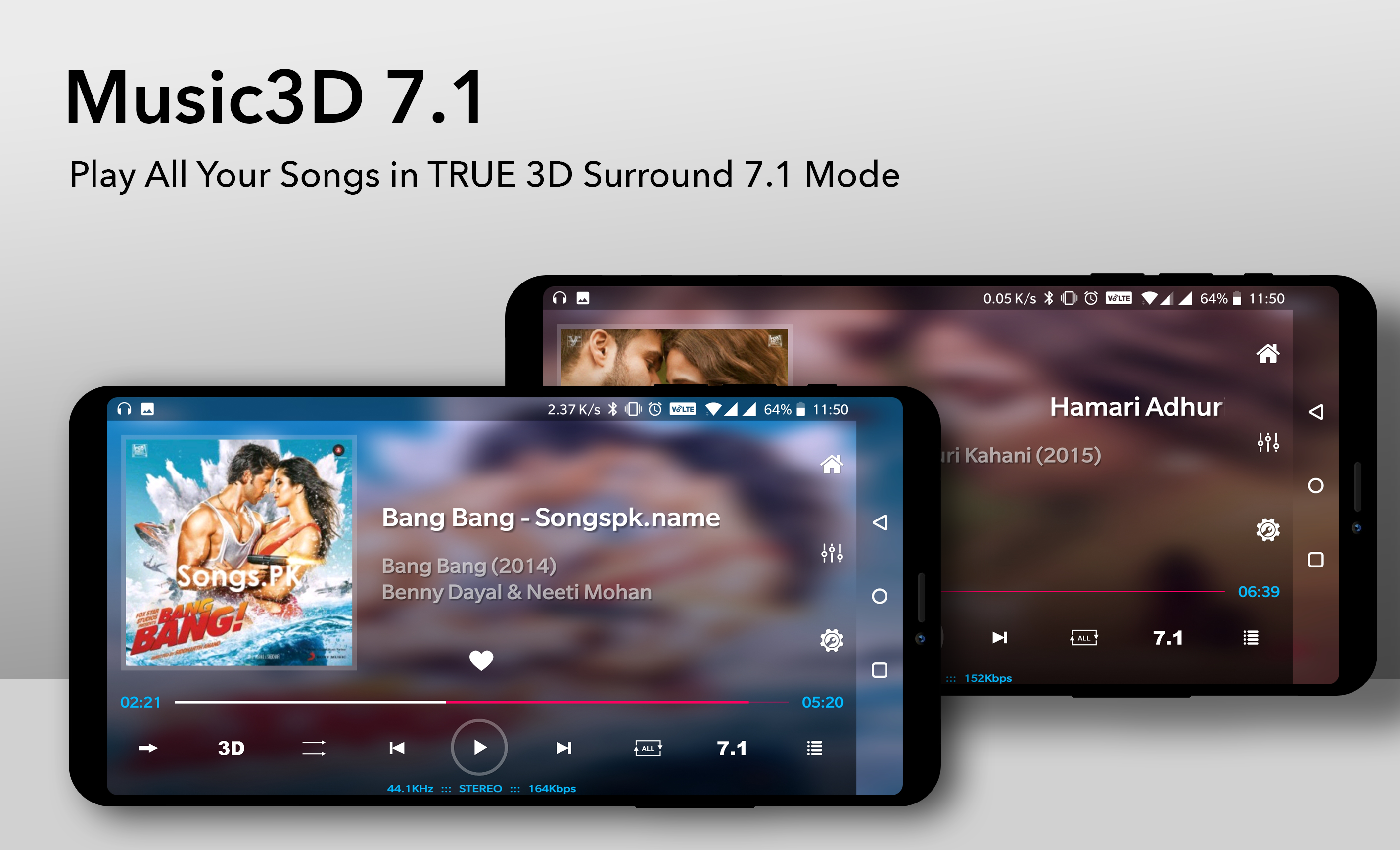 اسکرین شات 2 برنامه Music Player 3D Surround 7.1