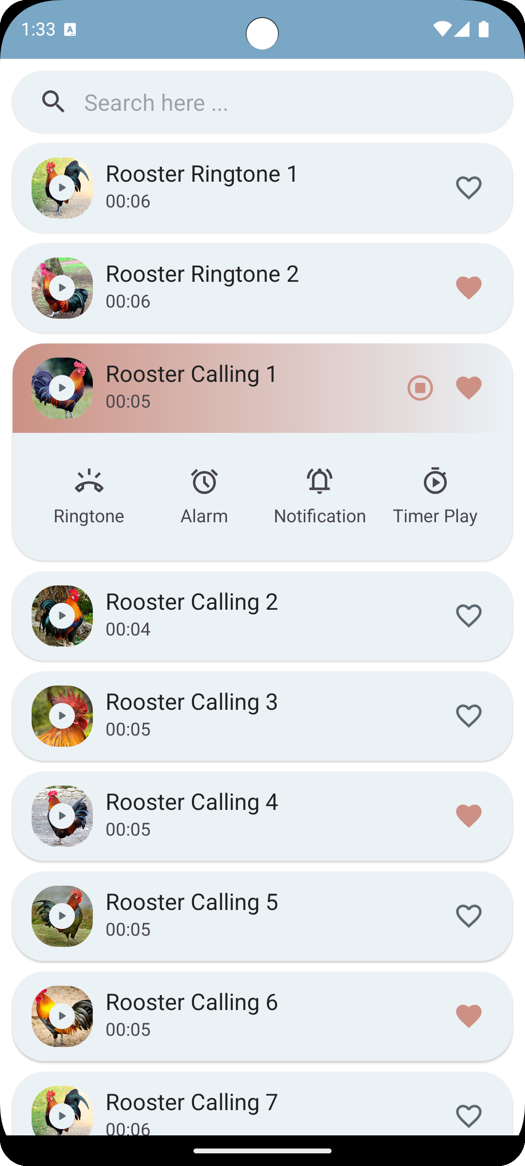 اسکرین شات 7 برنامه Rooster Sounds