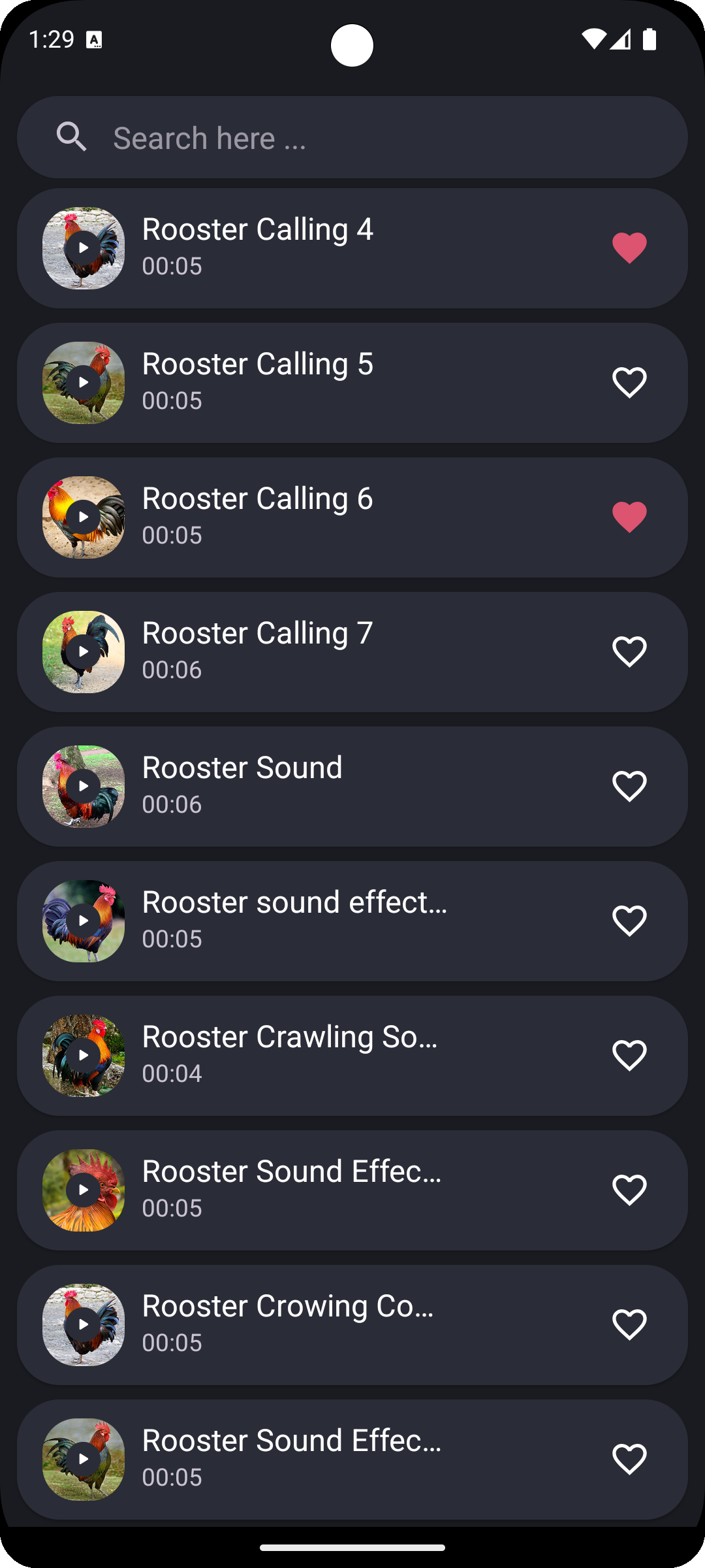 اسکرین شات 5 برنامه Rooster Sounds