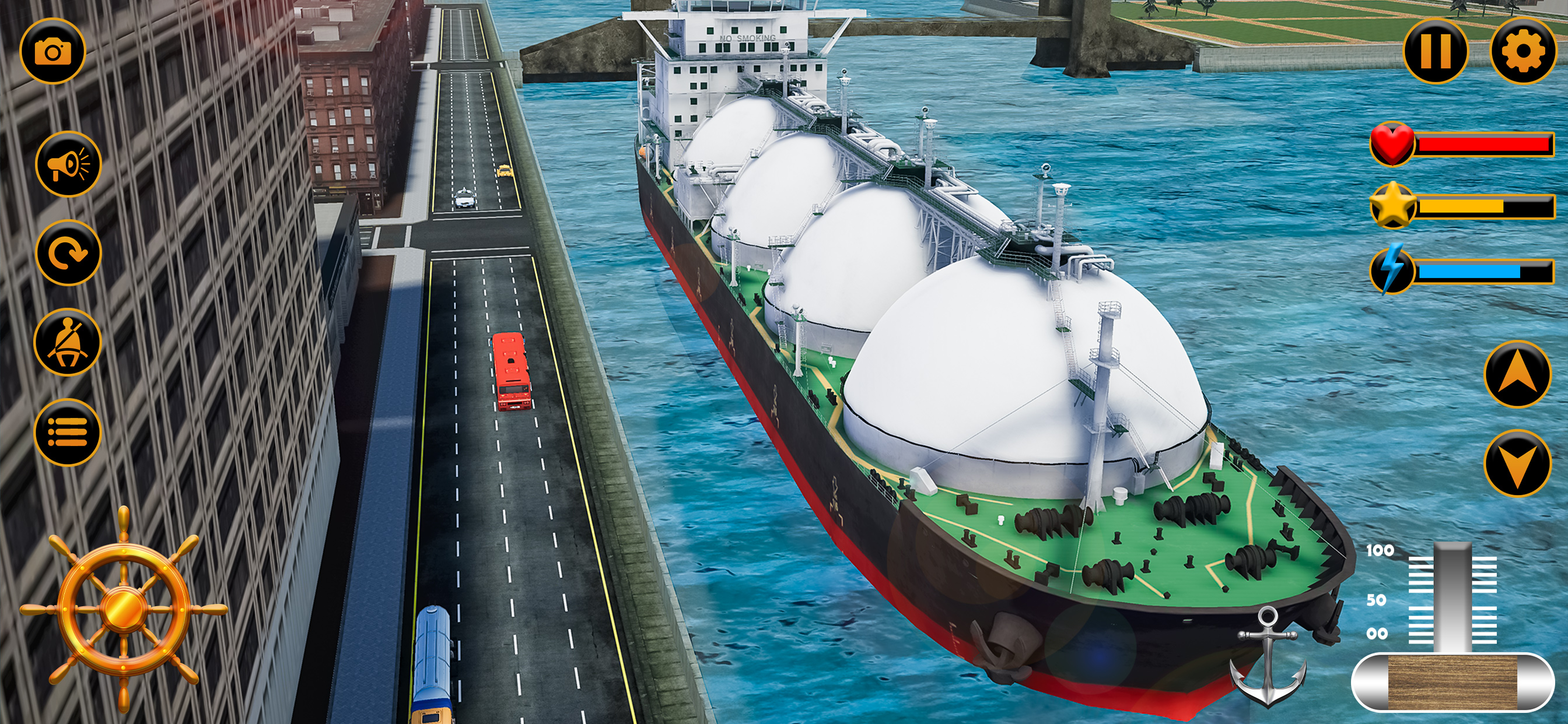 اسکرین شات 3 بازی Cargo Ship Simulator City 3D