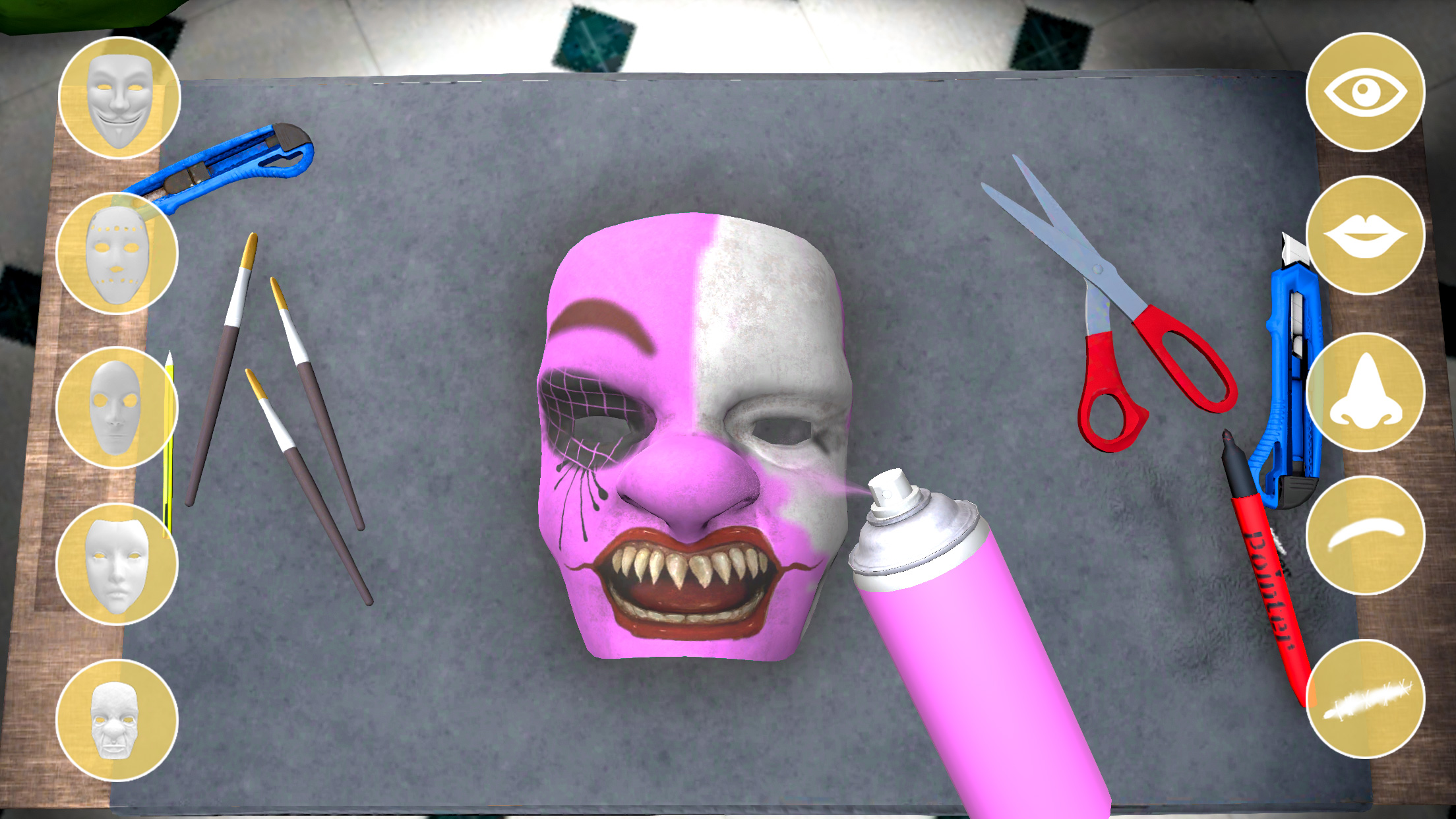 اسکرین شات 2 بازی Scary Face Mask 3D: Pixel Art