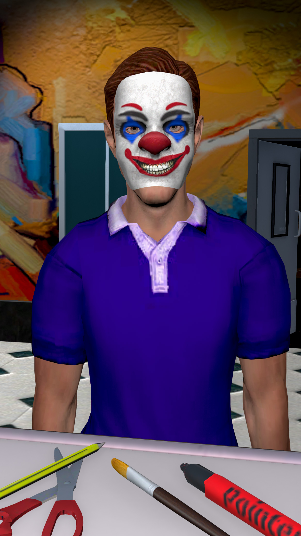 اسکرین شات 3 بازی Scary Face Mask 3D: Pixel Art