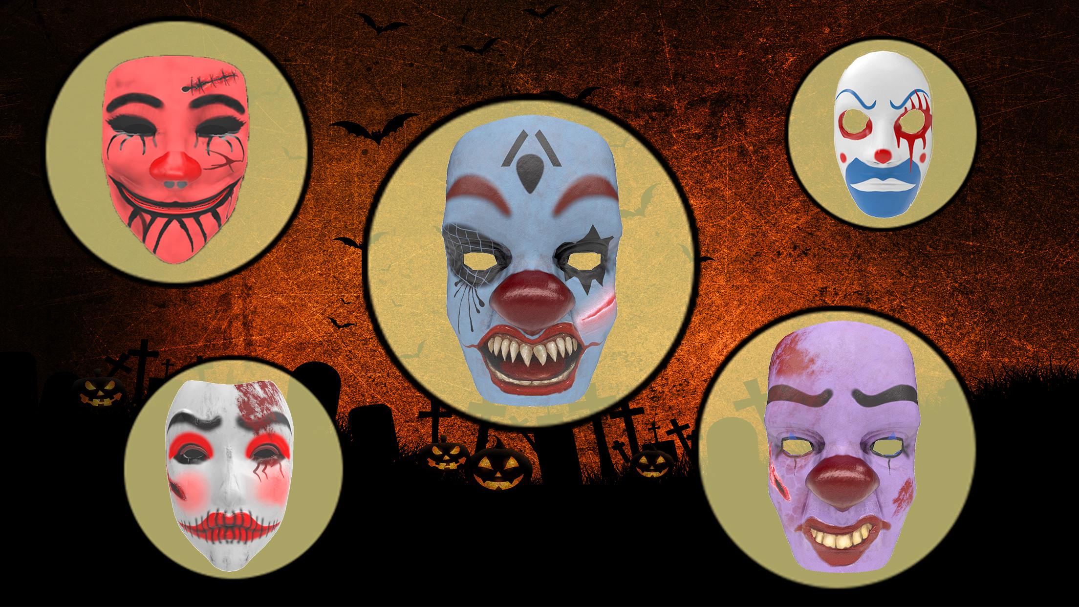 اسکرین شات 4 بازی Scary Face Mask 3D: Pixel Art