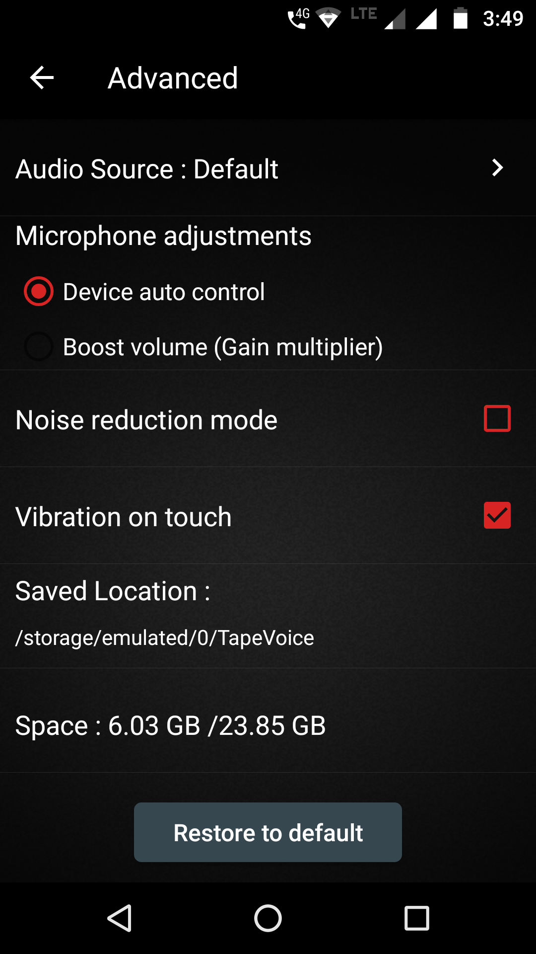 اسکرین شات 6 برنامه Smart Recorder : TapeVoice