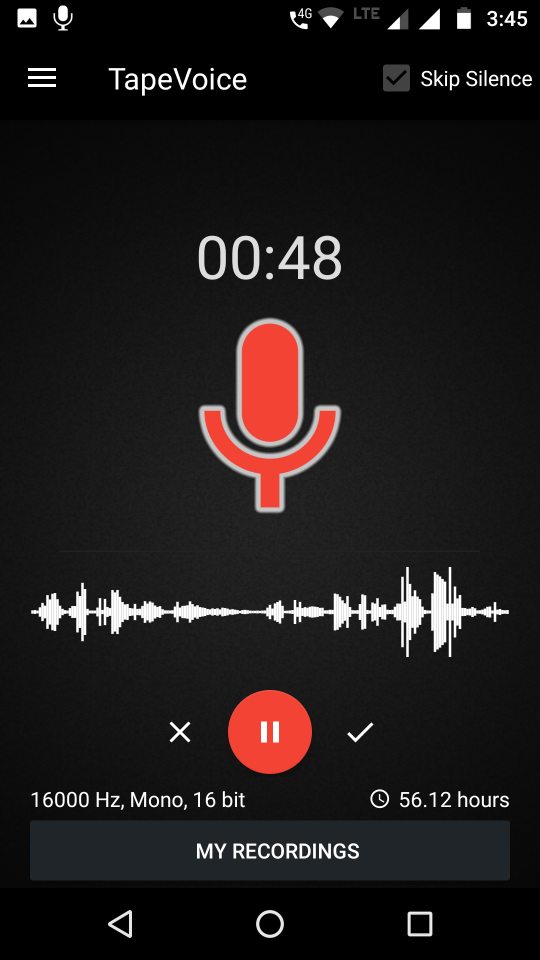 اسکرین شات 2 برنامه Smart Recorder : TapeVoice