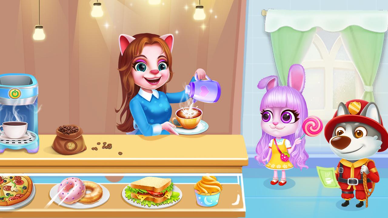 اسکرین شات 1 بازی Kitty Café: Make Yummy Coffee