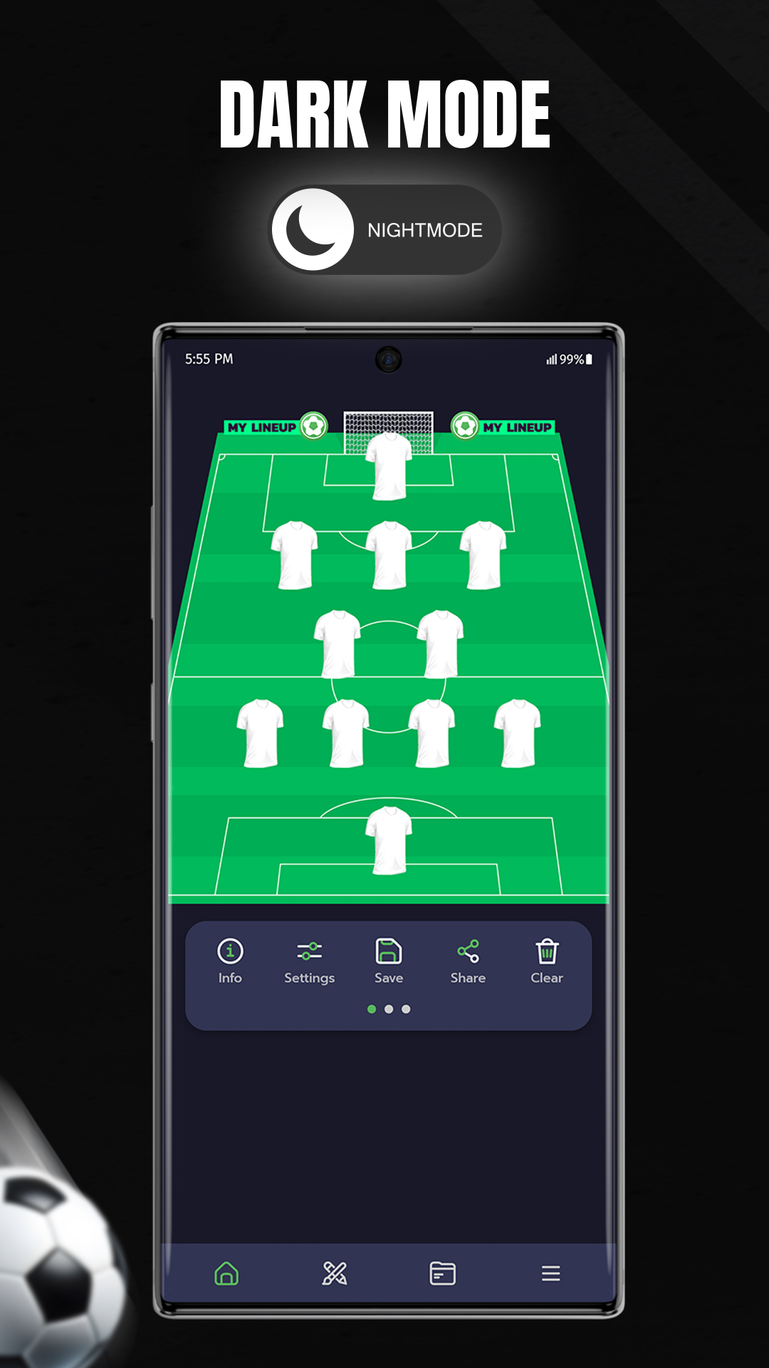 اسکرین شات 8 برنامه My Lineup: Lineup Creator