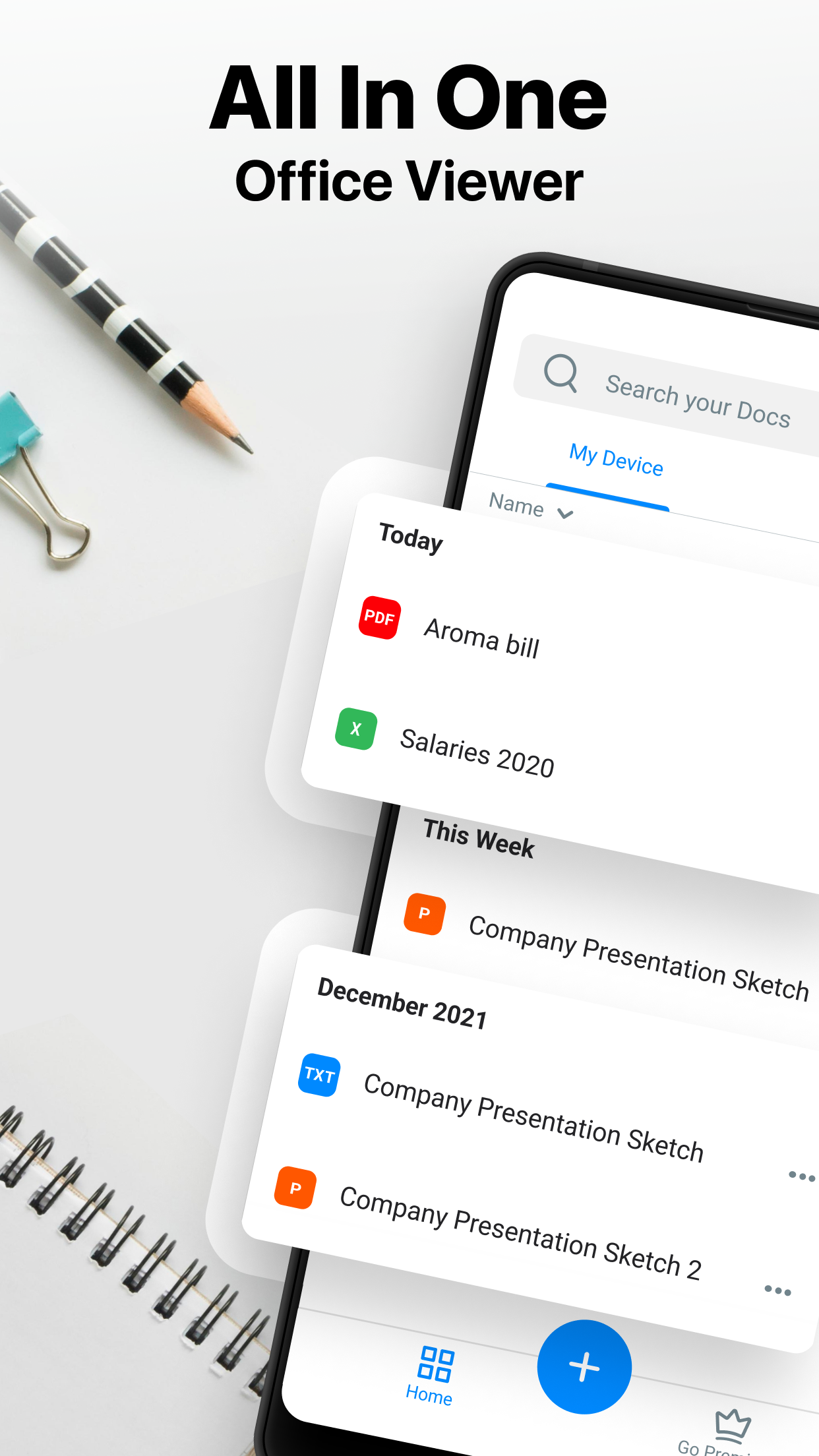 اسکرین شات 1 برنامه Tap Office - Word, Excel, PDF