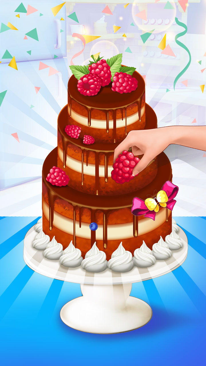 اسکرین شات 5 برنامه Cake Baking Games : Bakery 3D