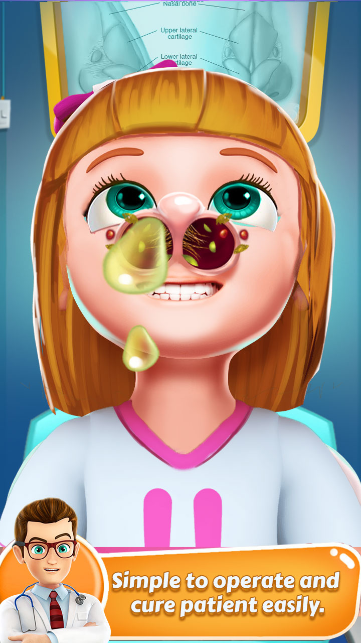 اسکرین شات 3 برنامه Nose Doctor Surgery Games