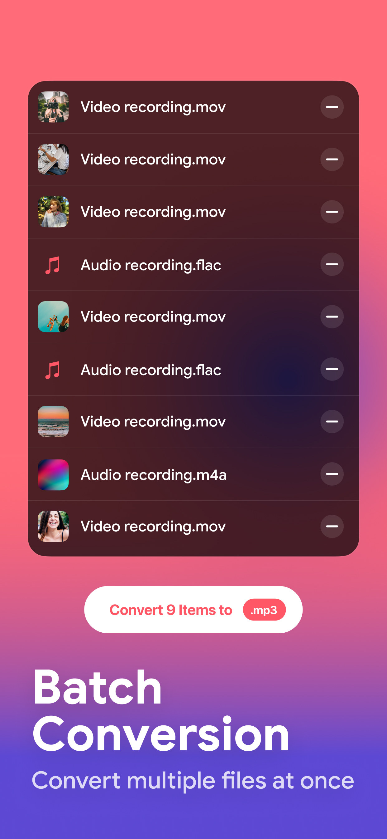 اسکرین شات 3 برنامه Audio Converter - MP4 to MP3